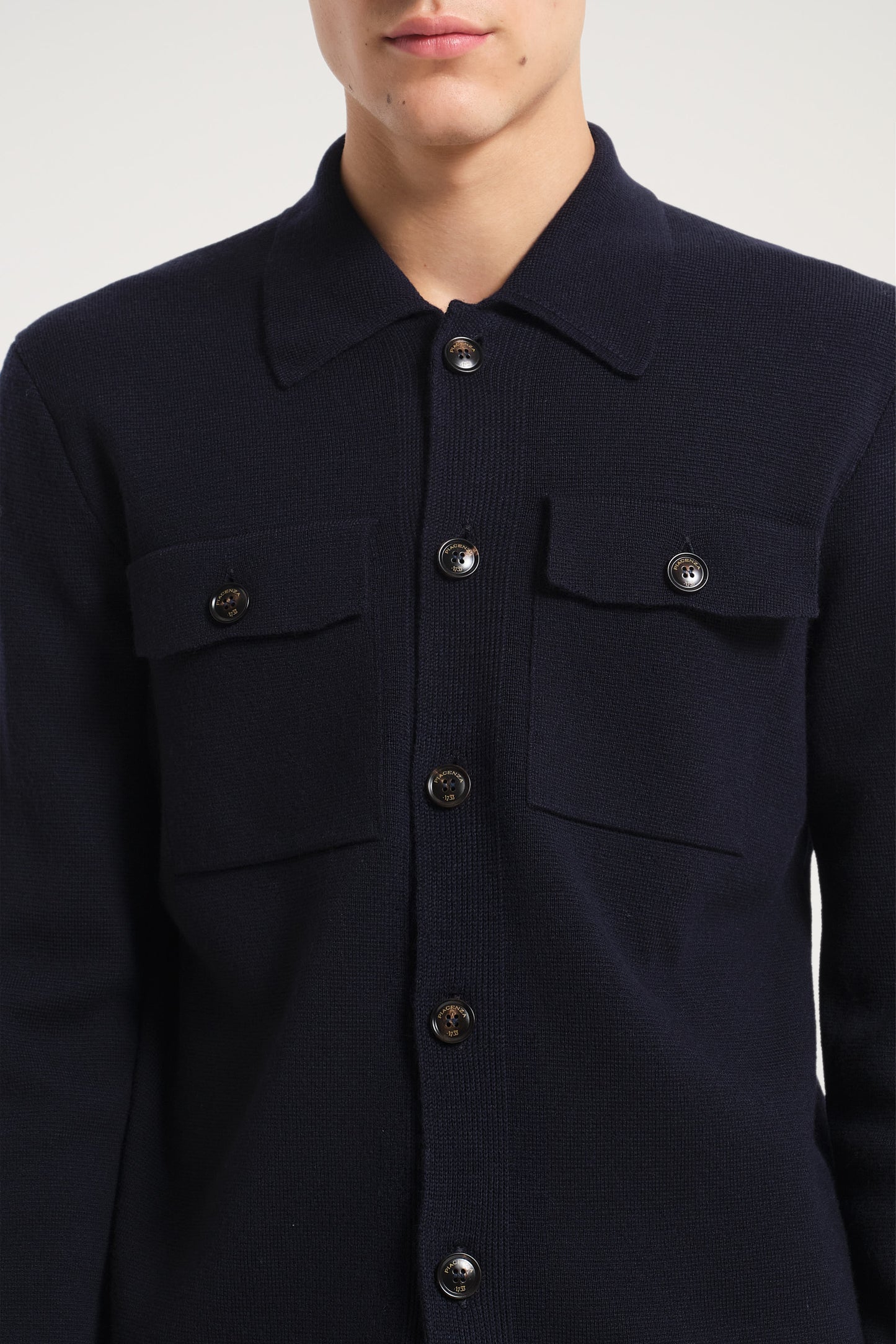 BLUE WOOL SHIRT