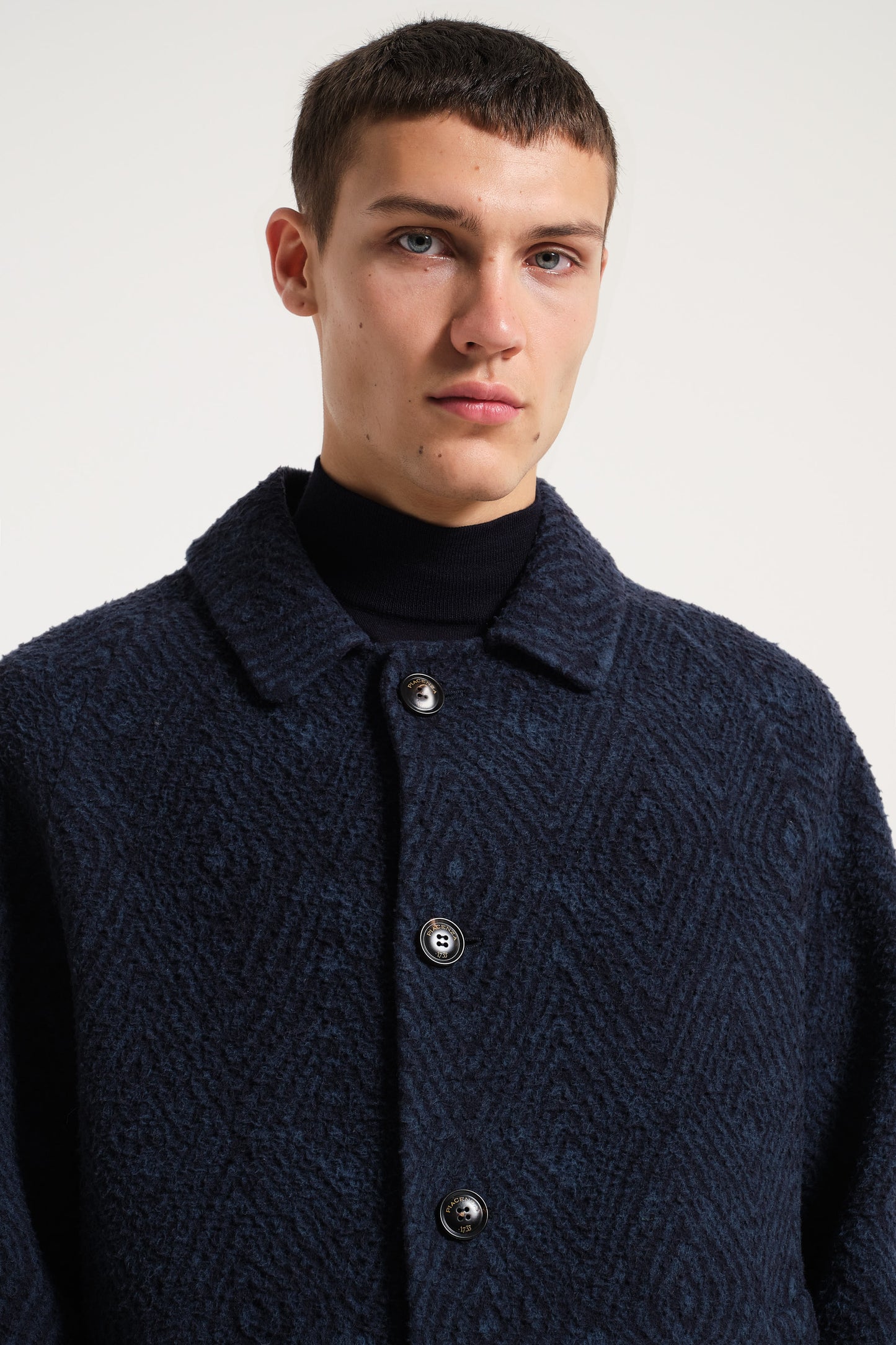 CAPPOTTO COLLO CAMICIA BLU