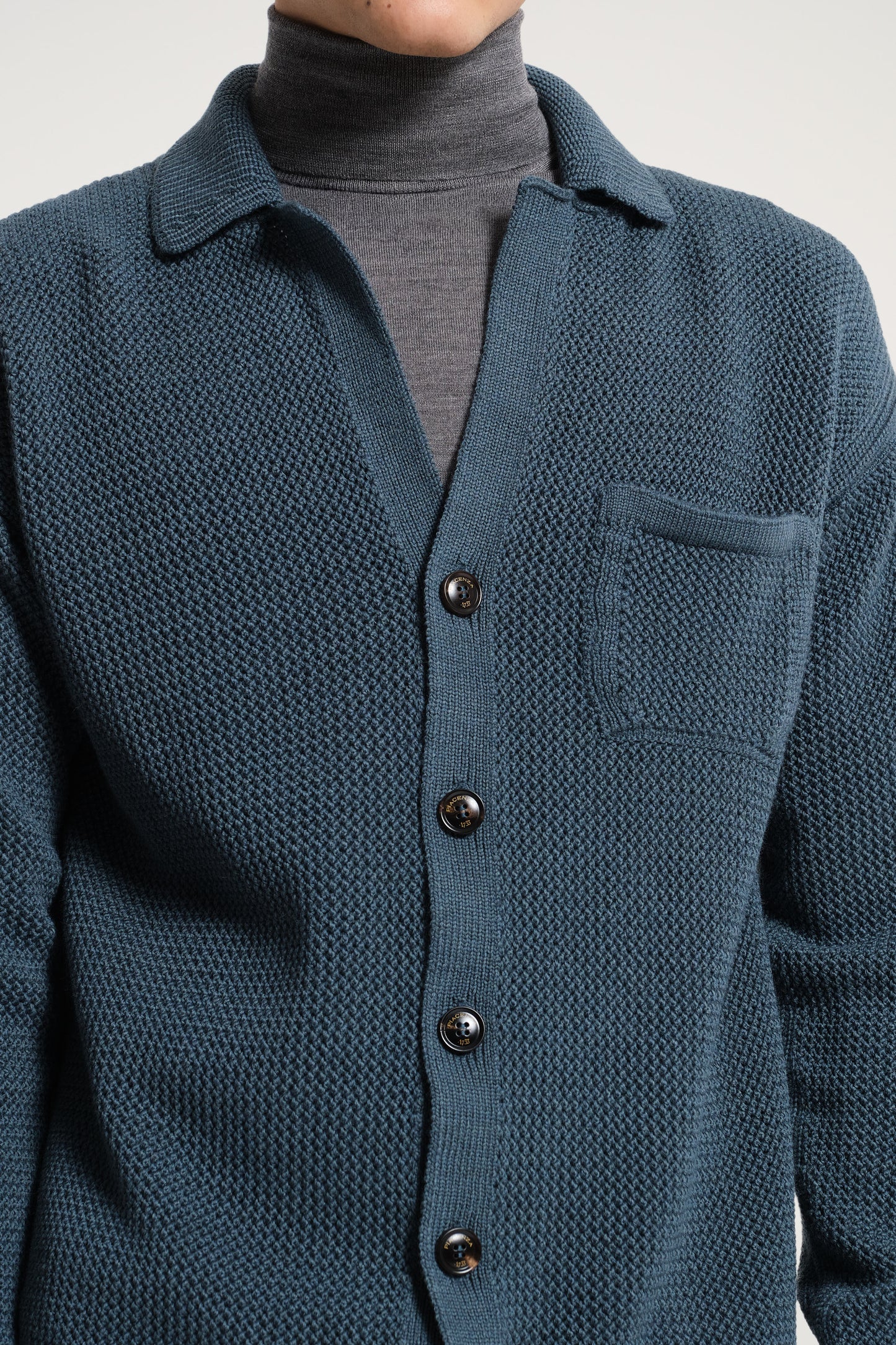 PETROL GREEN SHIRT IN VIRGIN WOOL