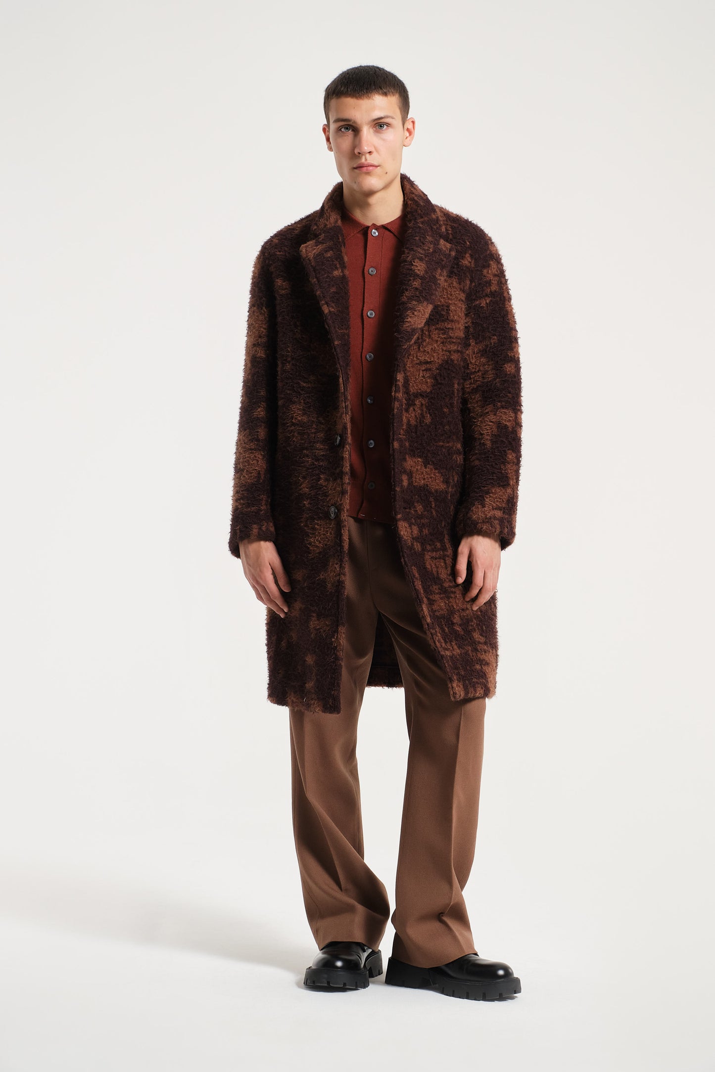 CAPPOTTO COLLO SCIALLE MARRONE