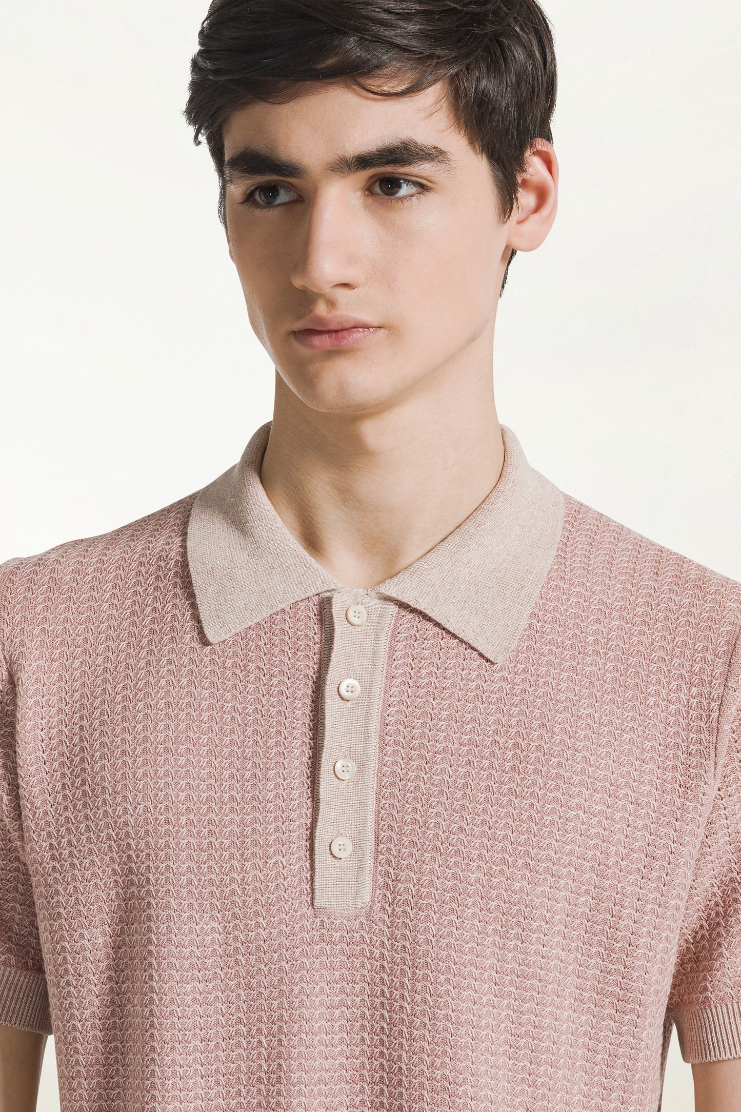 Polo maniche corte rosa antico
