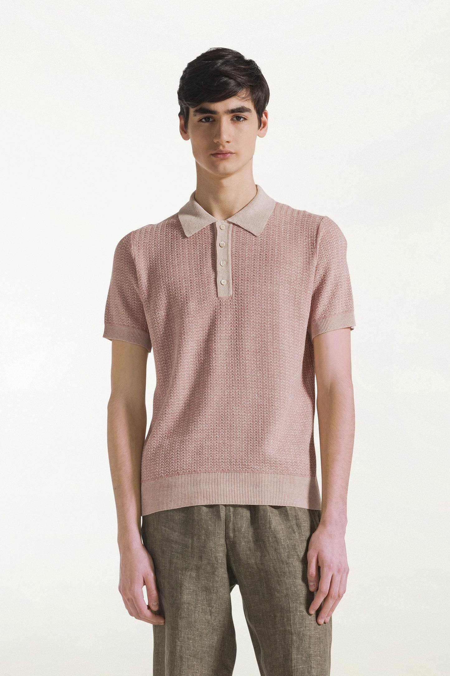 Polo maniche corte rosa antico