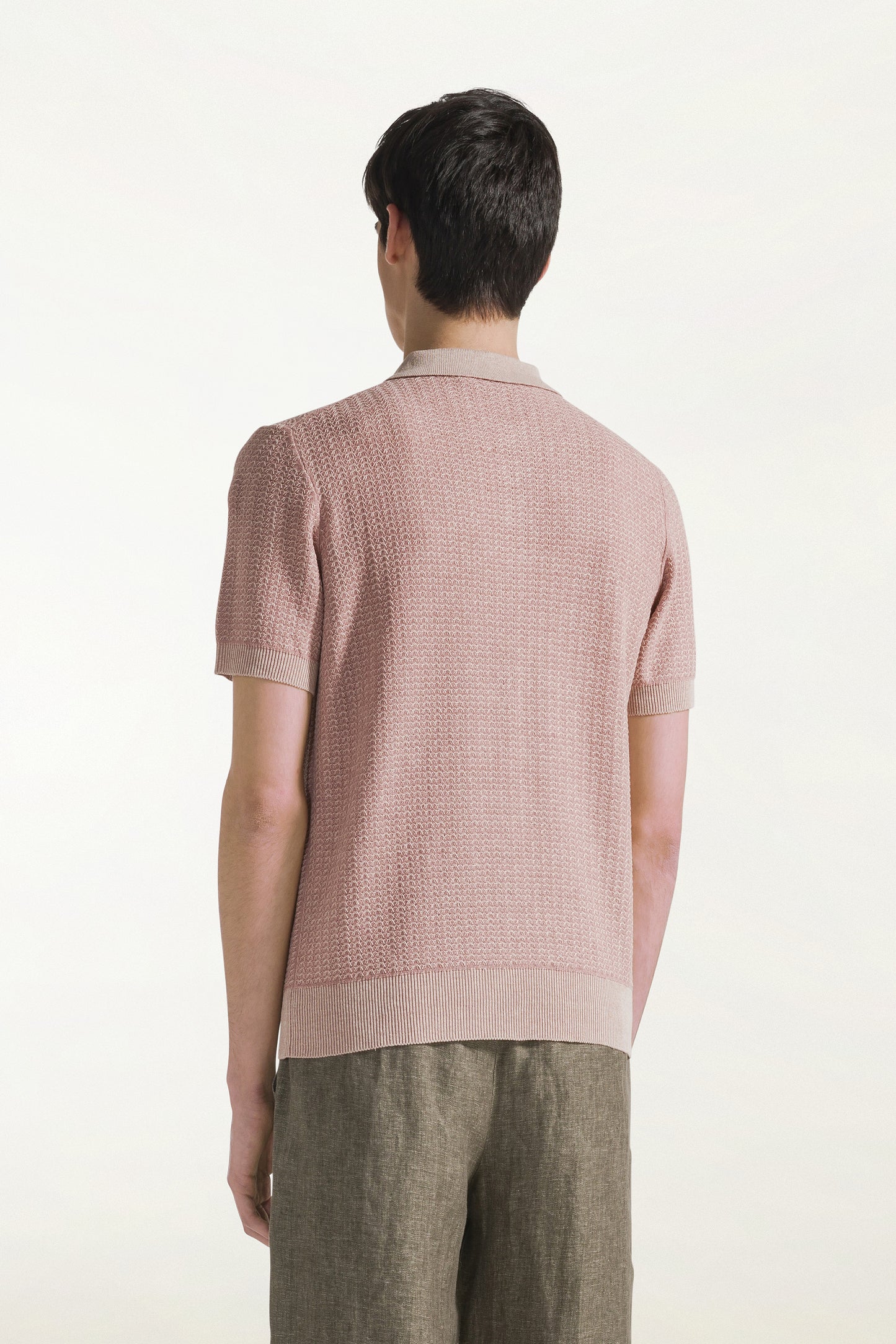 Polo maniche corte rosa antico