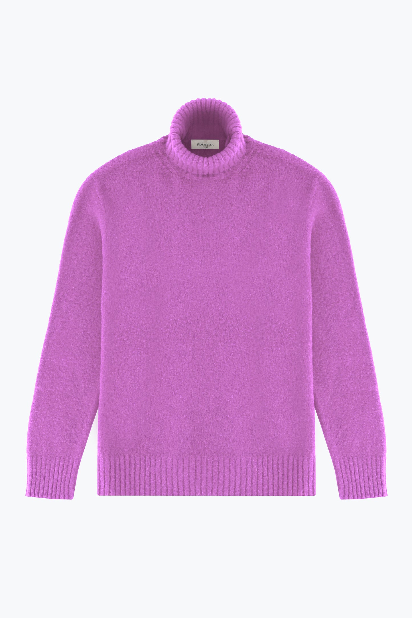 Turtleneck in pure lilac virgin wool