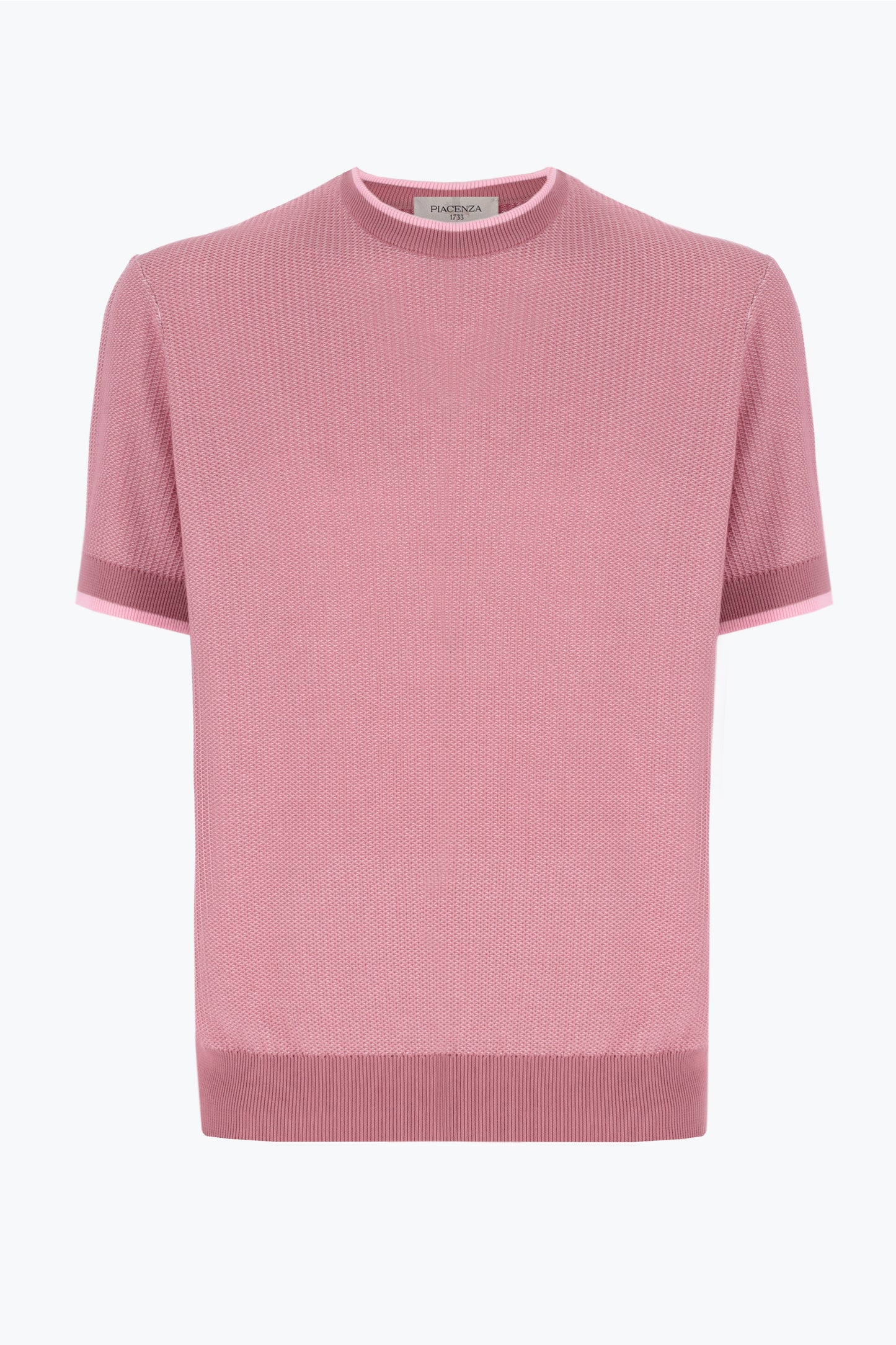 Pink short sleeve crew neck