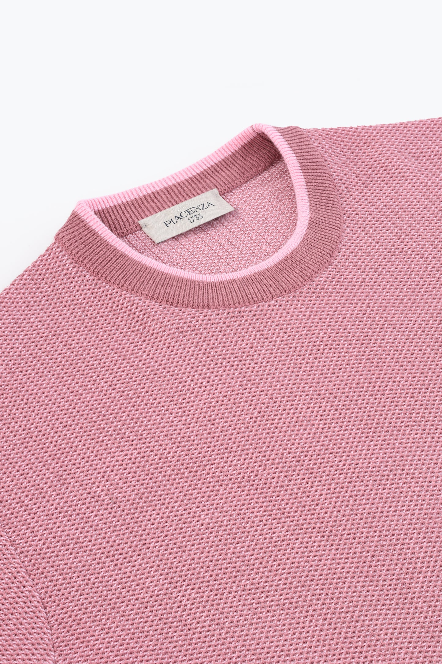 Pink short sleeve crew neck