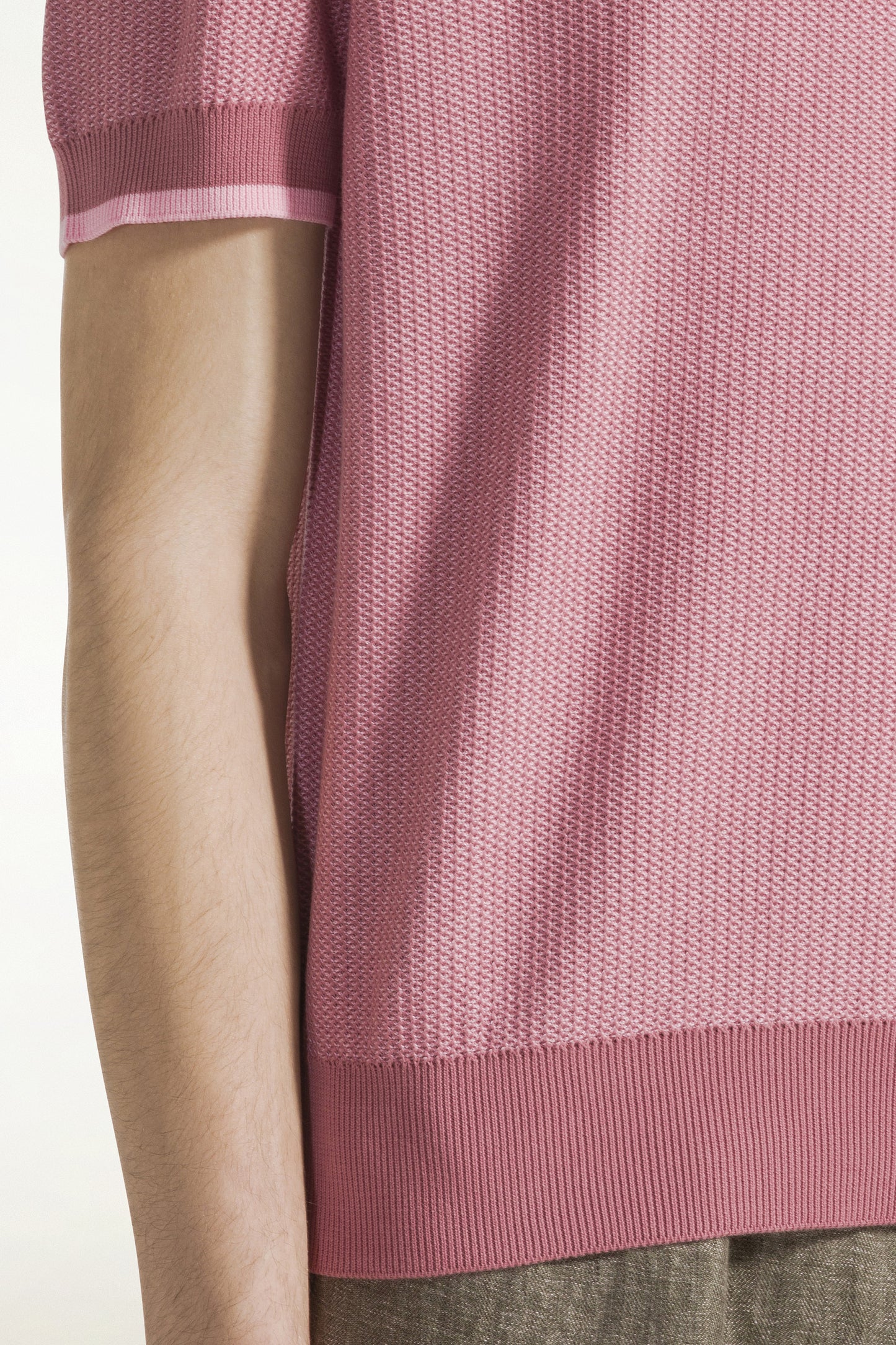 Pink short sleeve crew neck