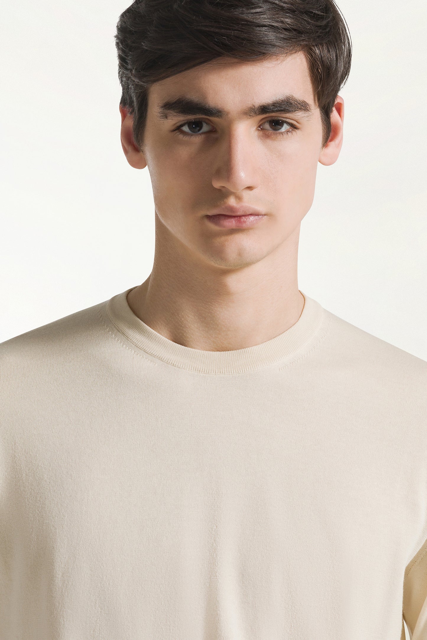 T-shirt crema maniche lunghe