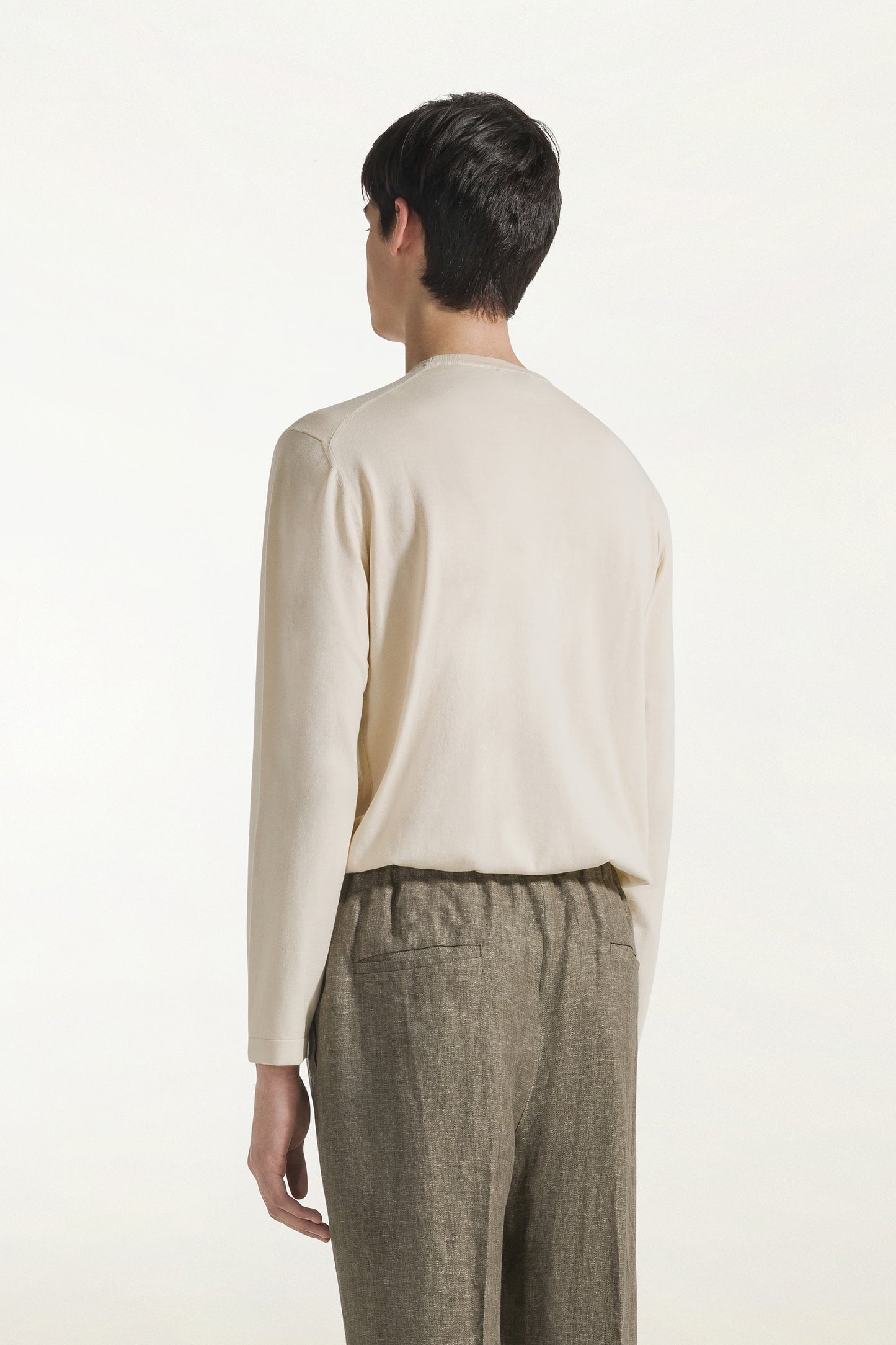 T-shirt crema maniche lunghe