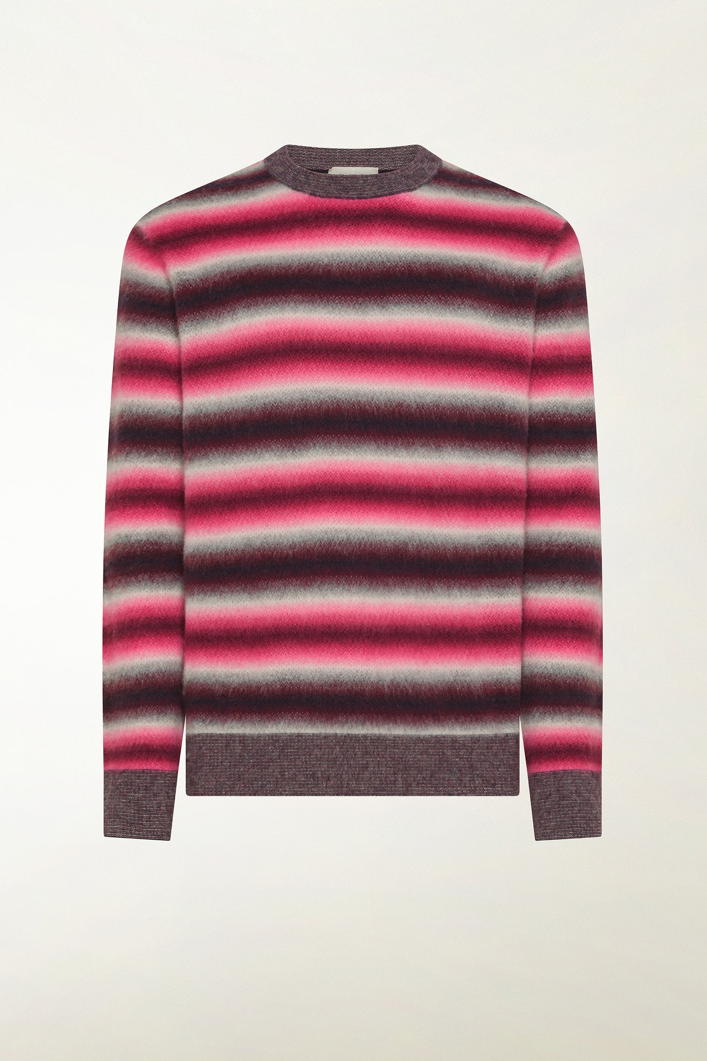Maglione in lana degradè grigio