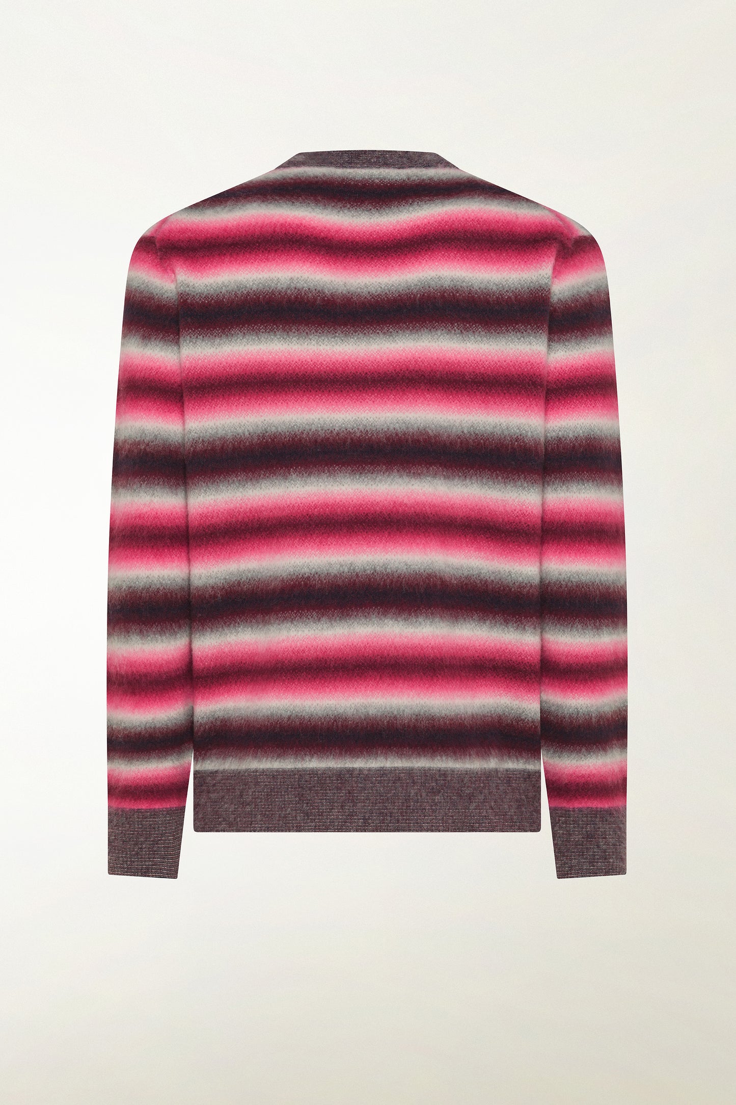 Maglione in lana degradè grigio