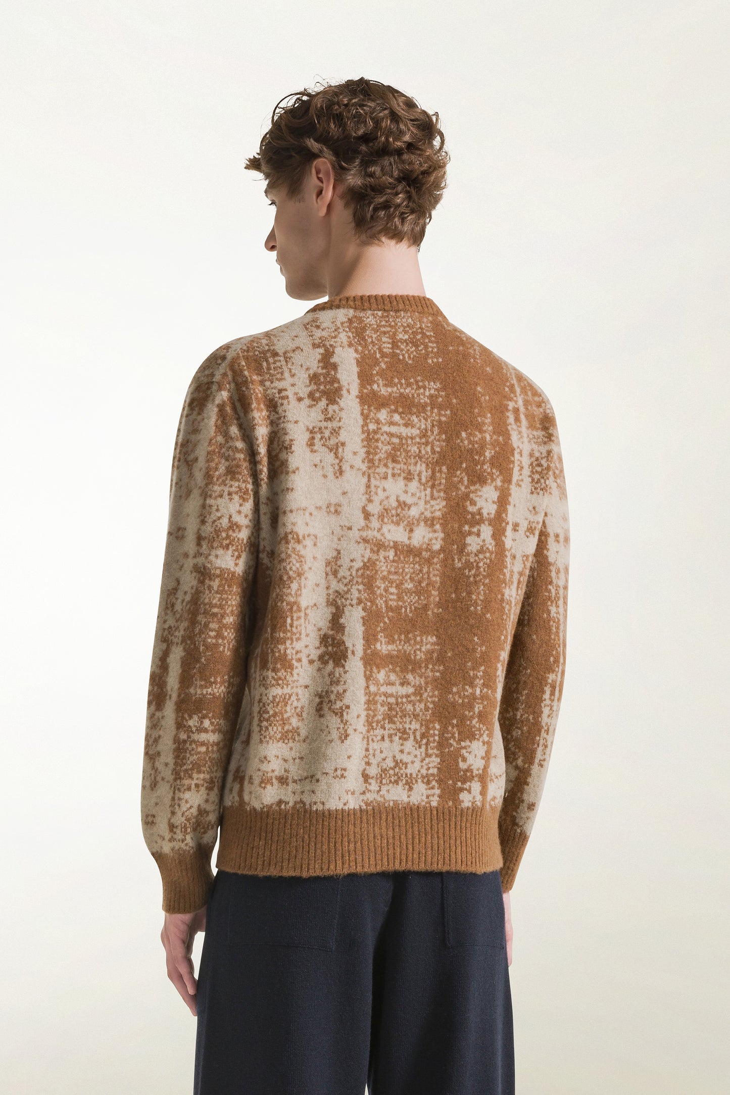Girocollo in lana beige