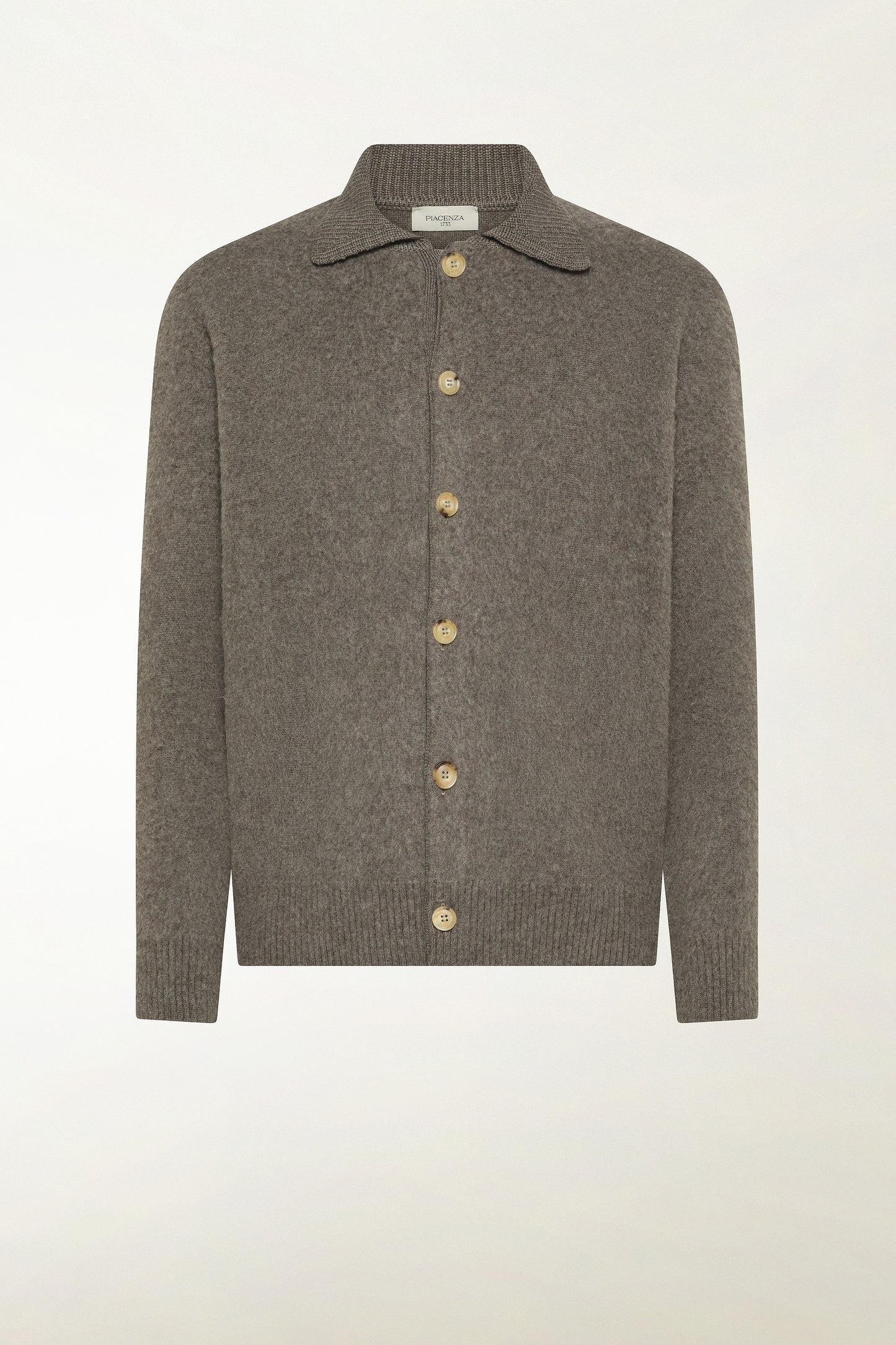 Cardigan in lana nocciola