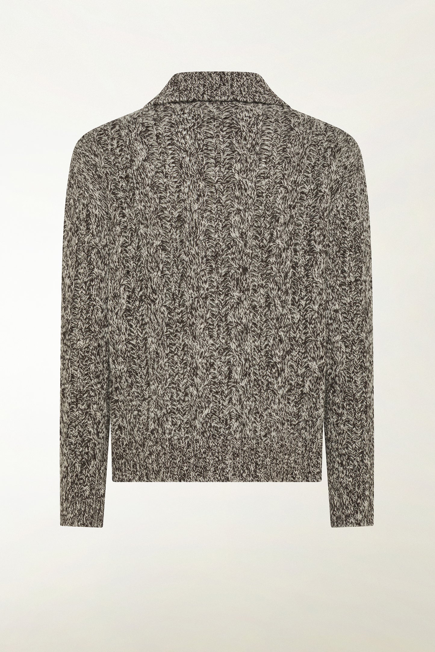 Cardigan zip marrone