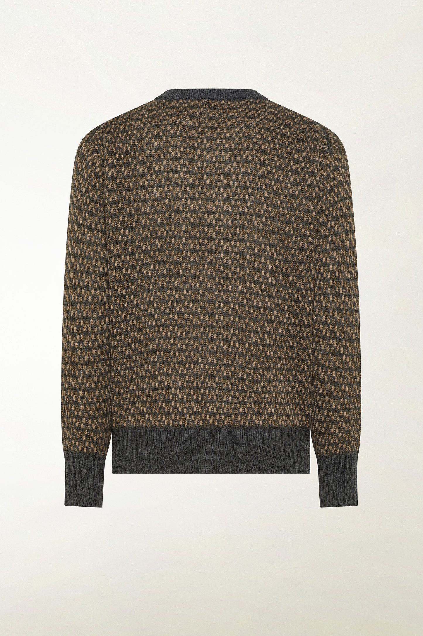 Wool crewneck in shades of green