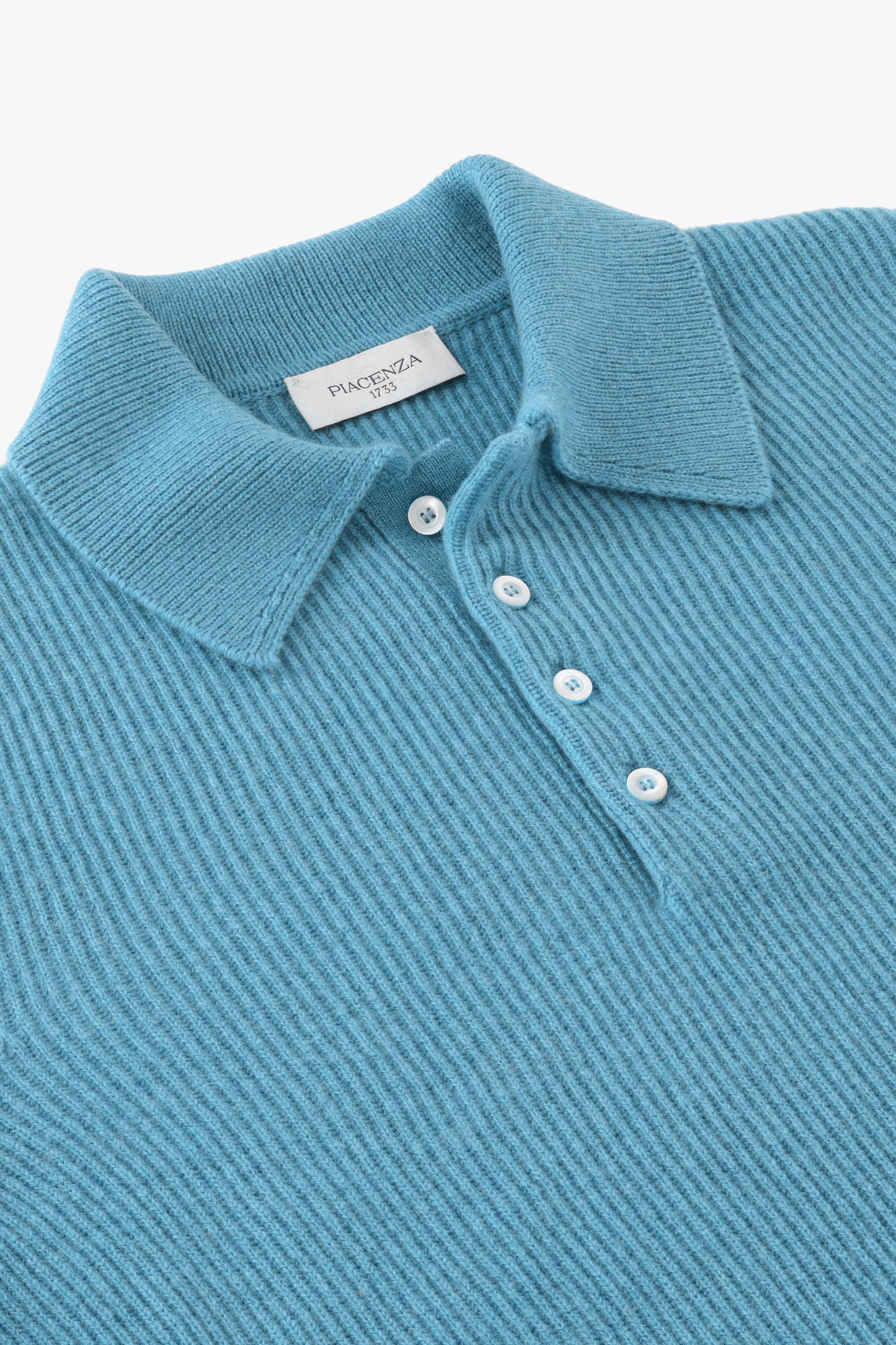 POLO AZZURRA IN CASHMERE