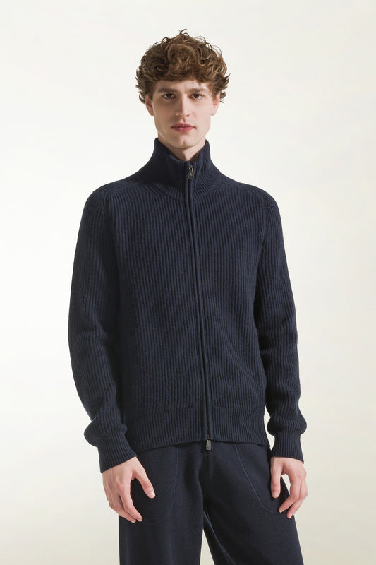 Maglione in cashmere blu