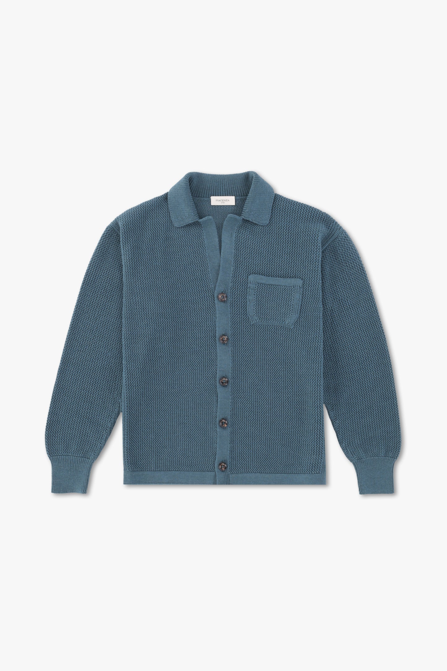 PETROL GREEN SHIRT IN VIRGIN WOOL