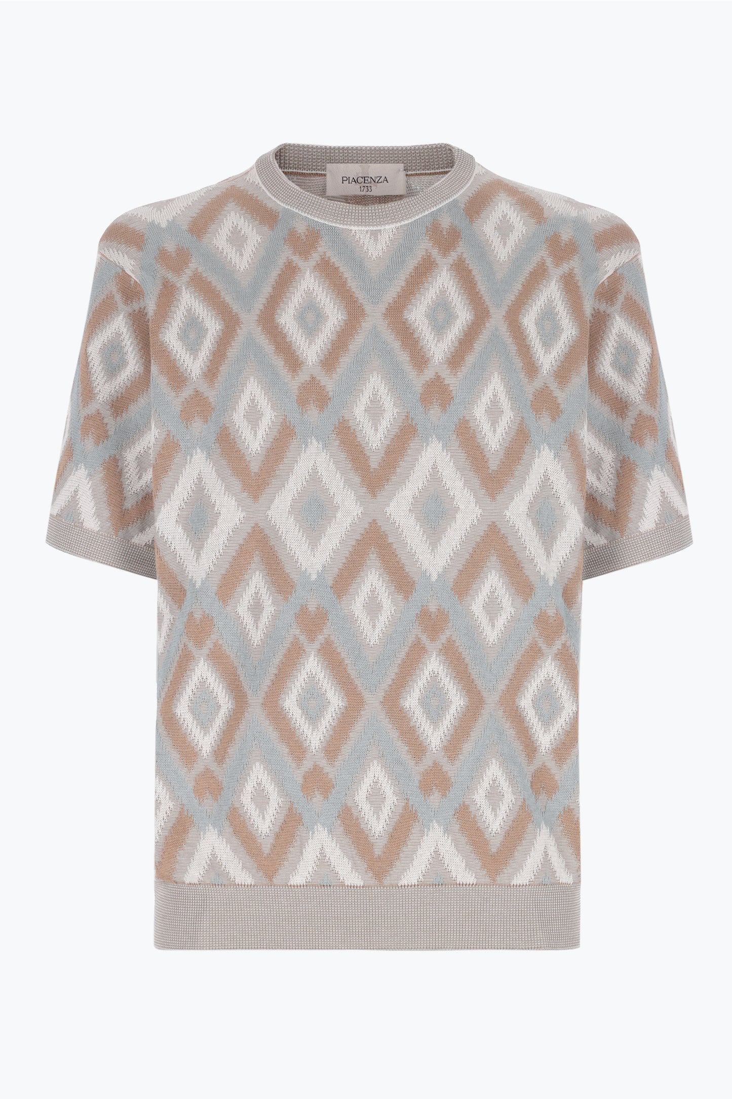 Multicolor short sleeve crew neck