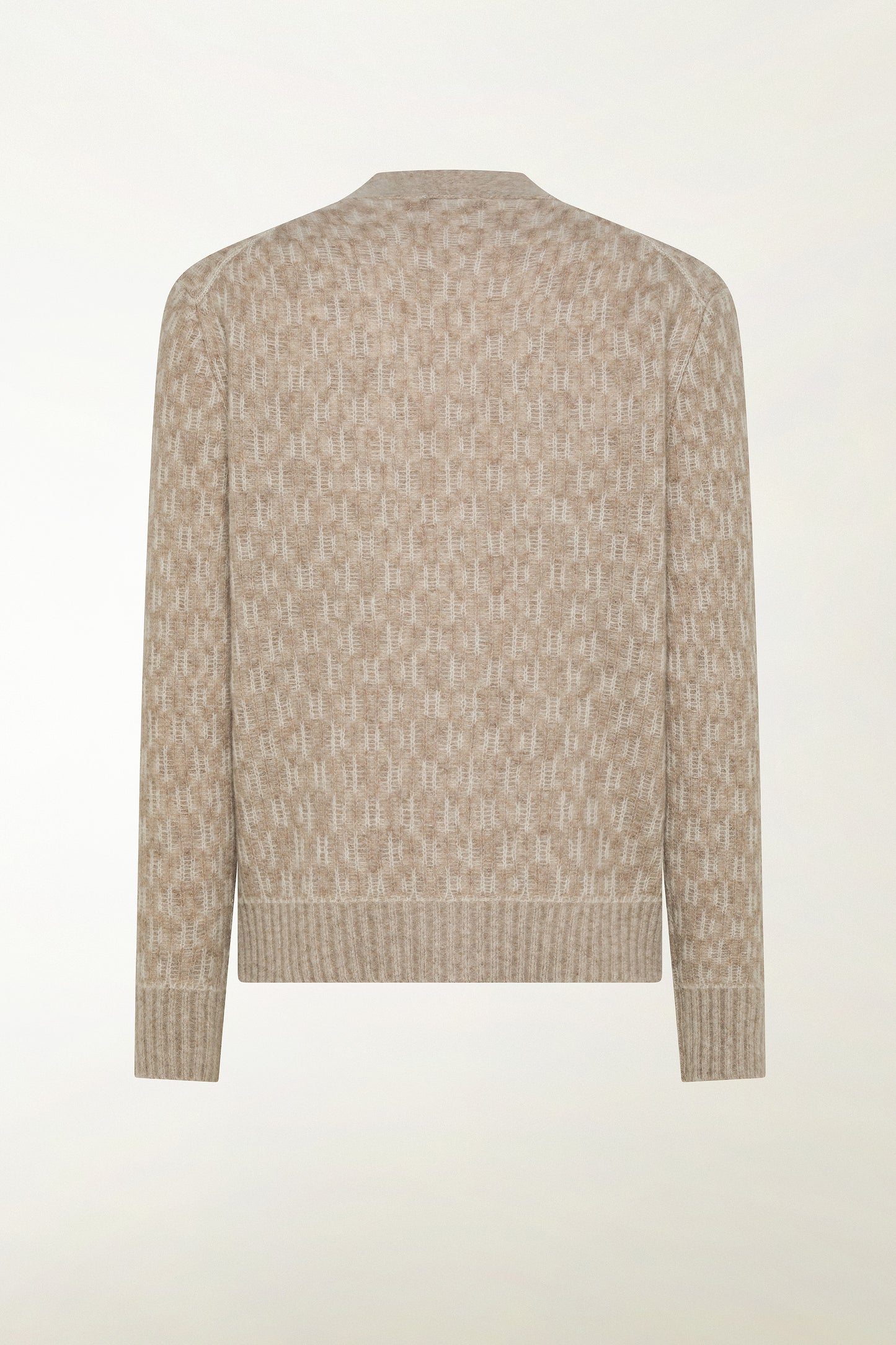 Cardigan con bottoni sui toni naturali