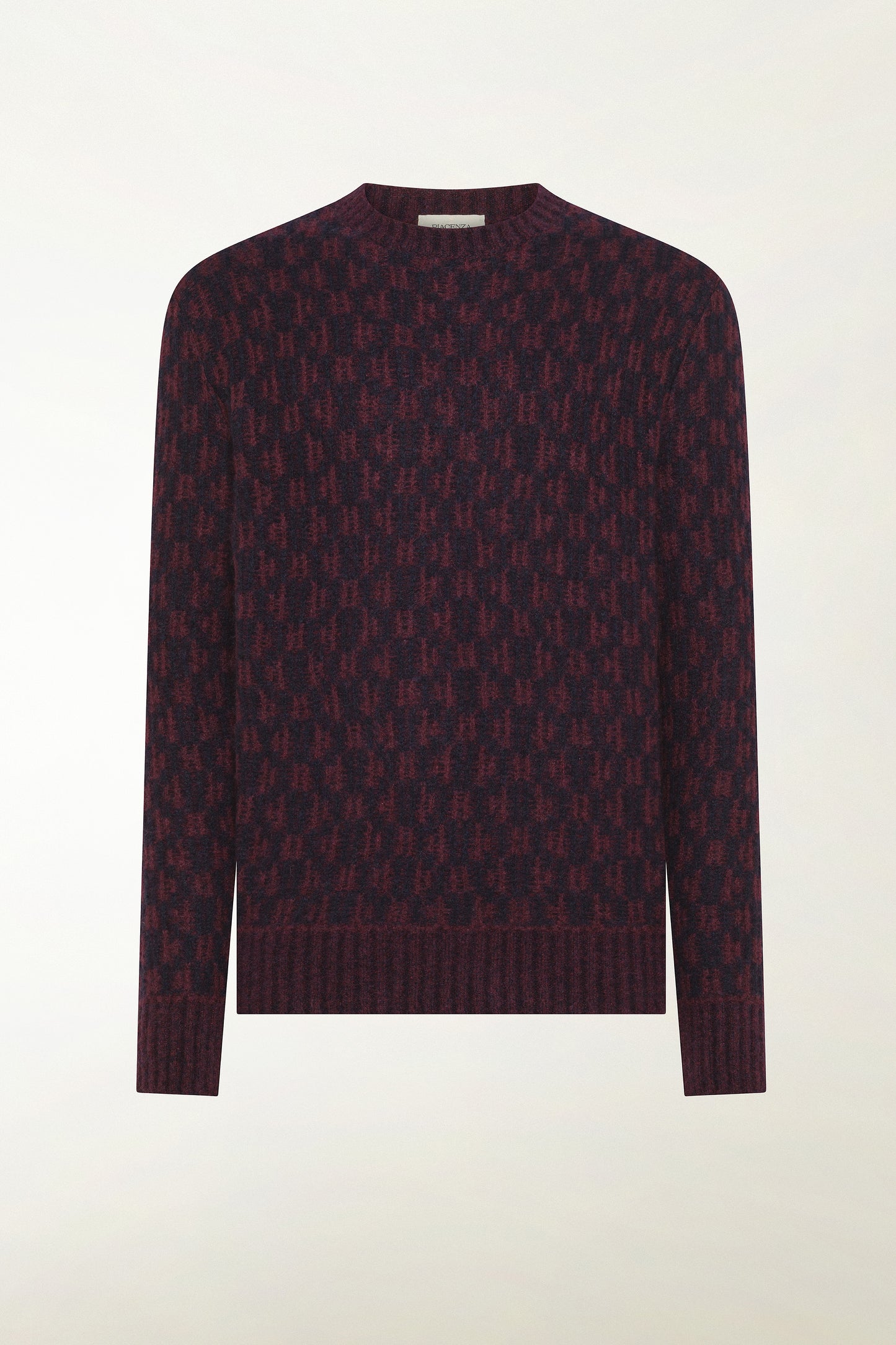 Girocollo ikat blu e bordeaux