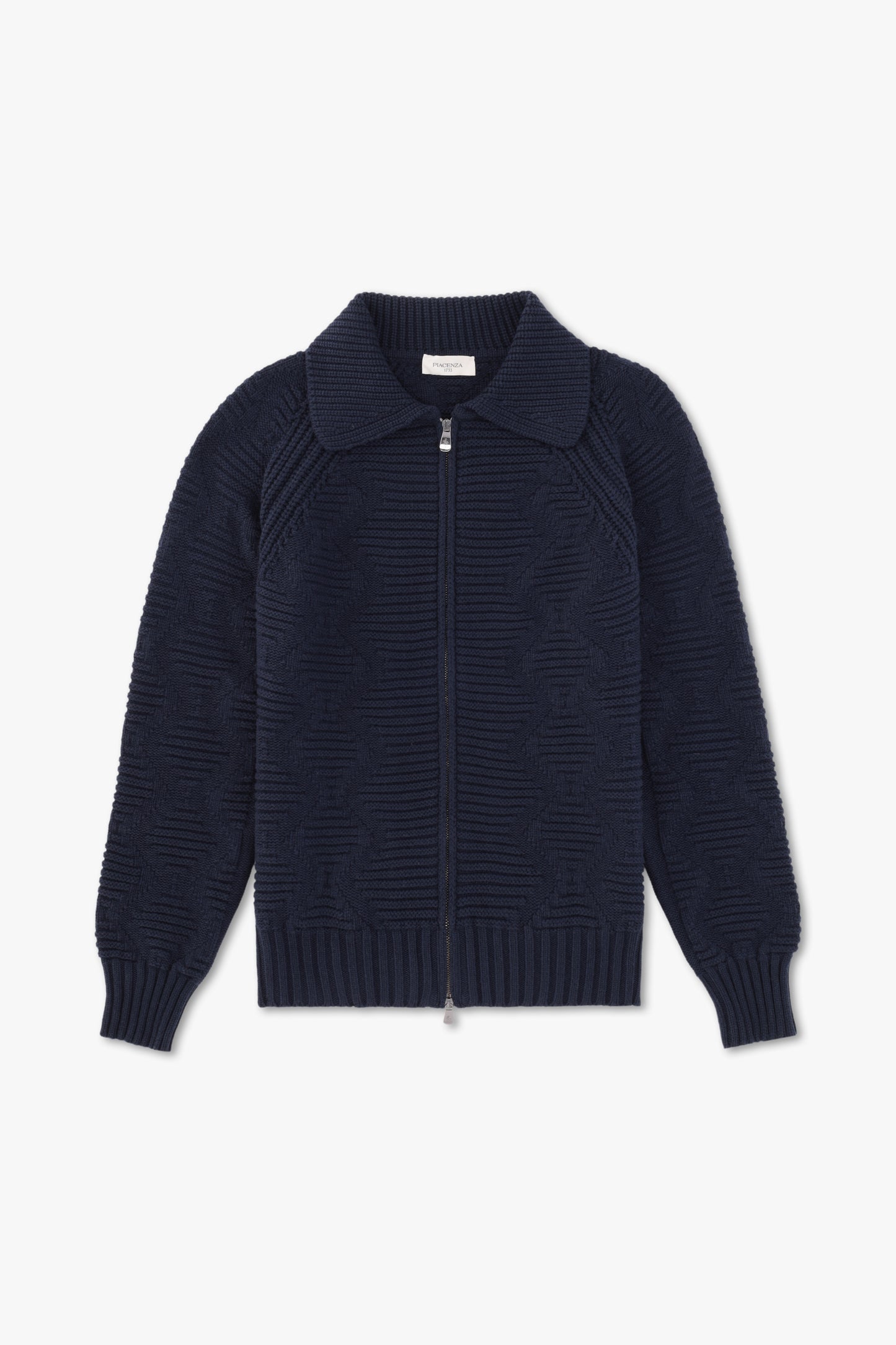CARDIGAN ZIP BLU