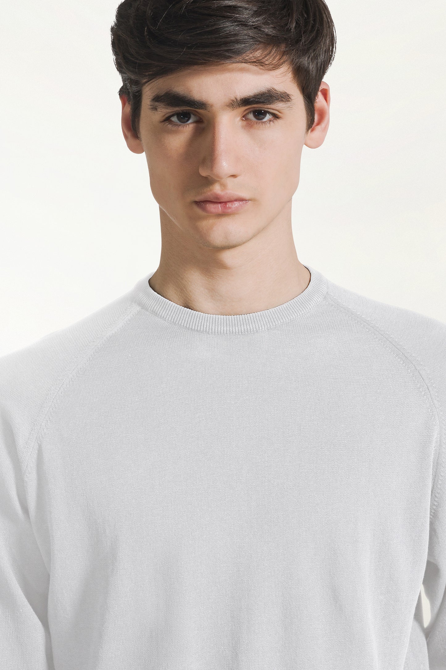 White long sleeve crew neck