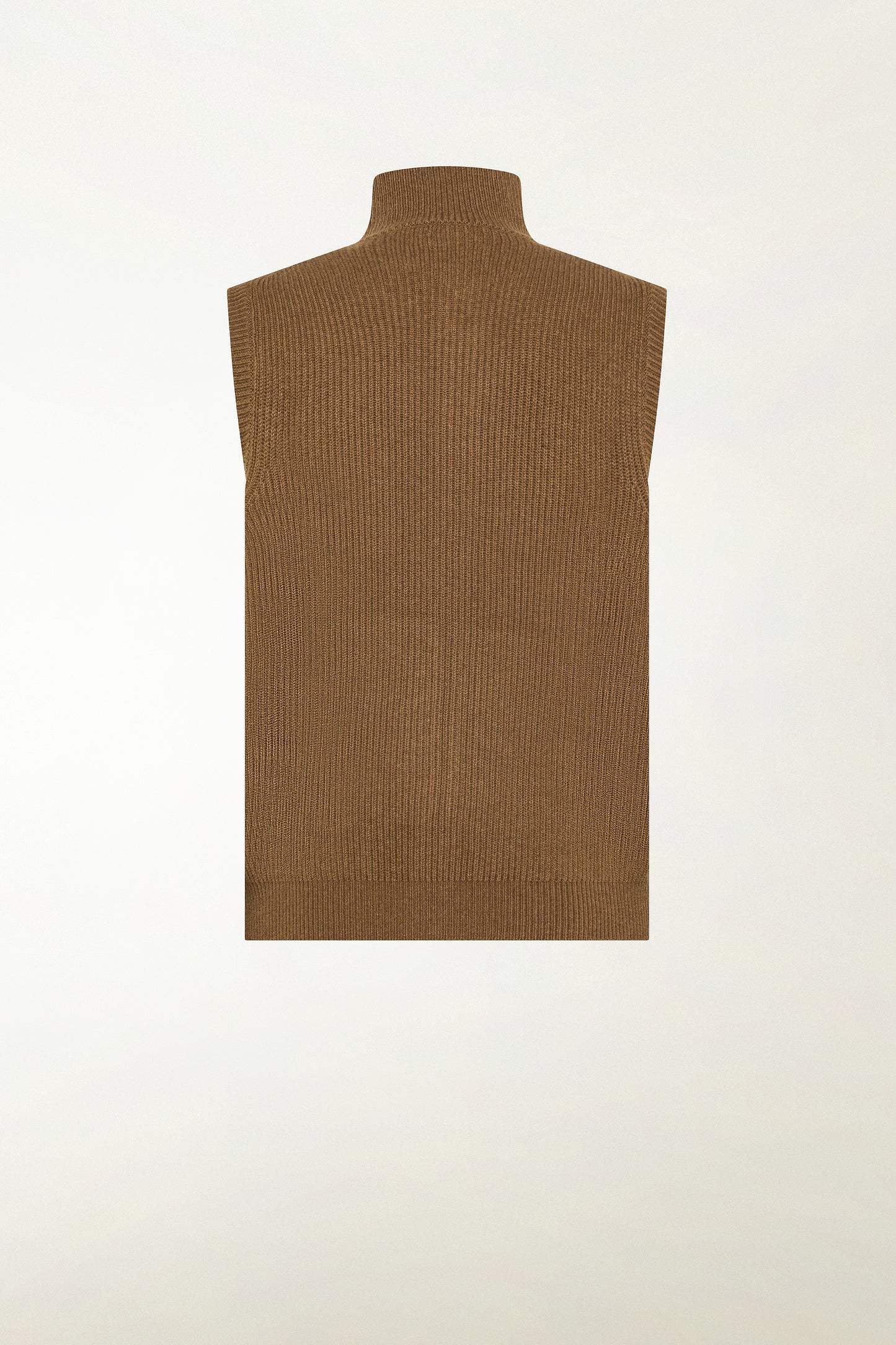 Gilet in cashmere cammello