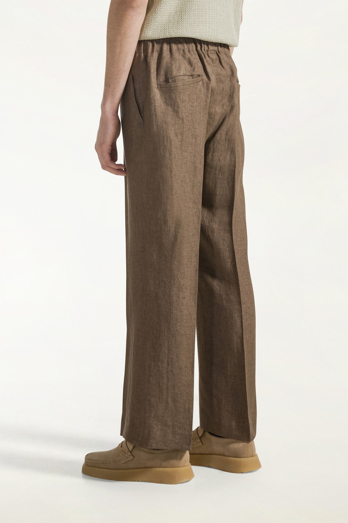 Brown linen trousers