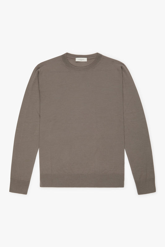 Girocollo lana merino super fine nocciola