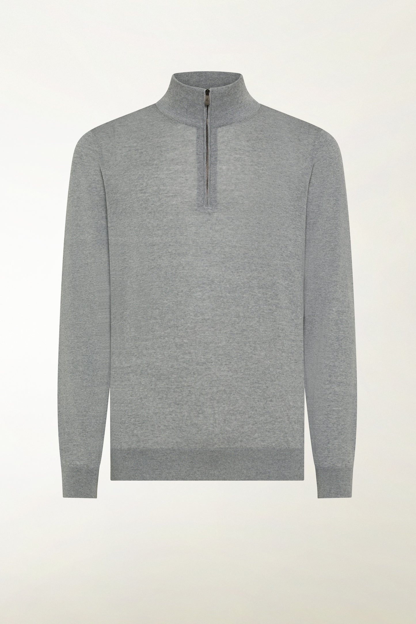 Lupetto Zip leggero in lana merino