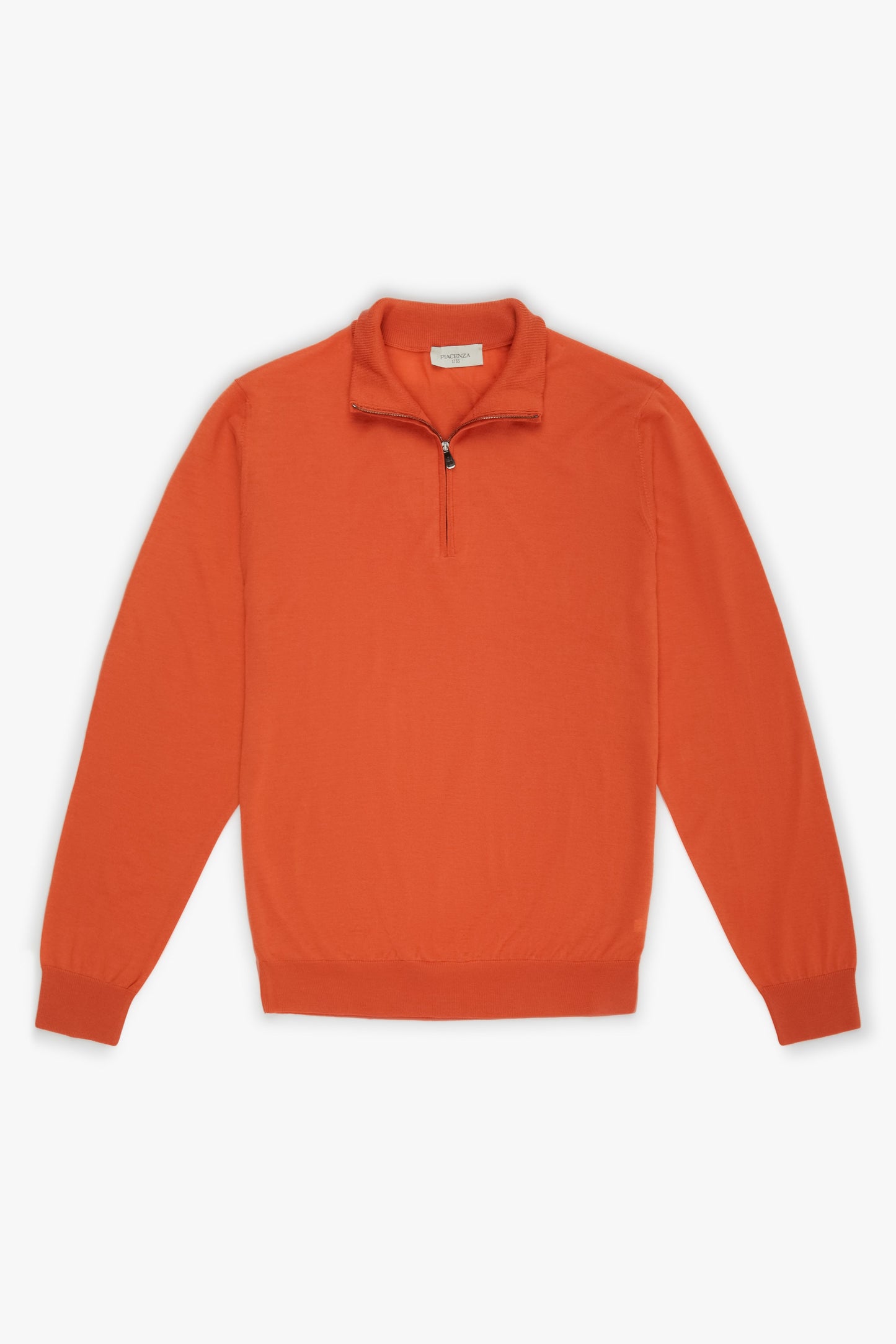 Orange zip turtleneck