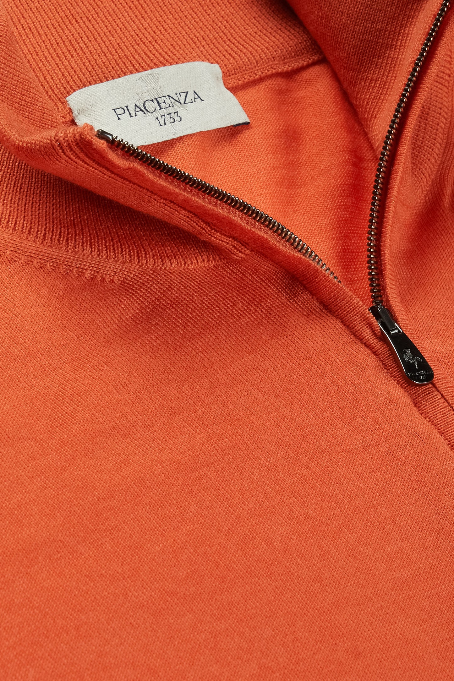 Orange zip turtleneck