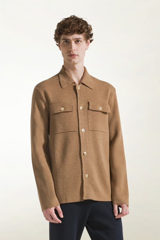 Giacca in lana cammello