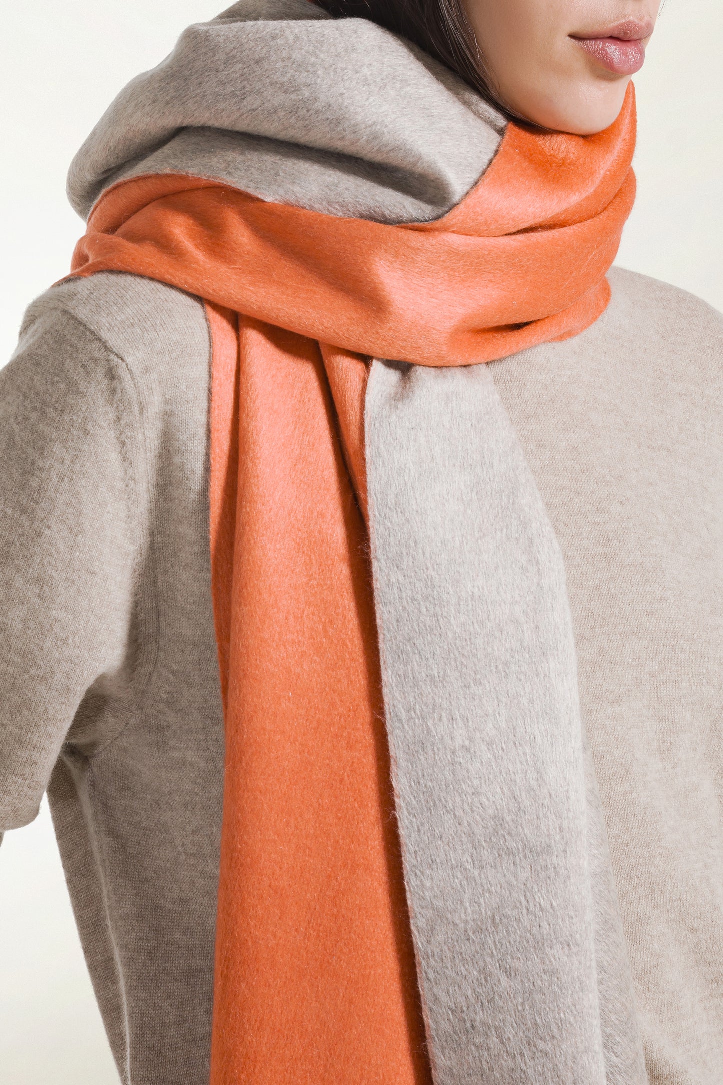 Stola double Seta e Cashmere