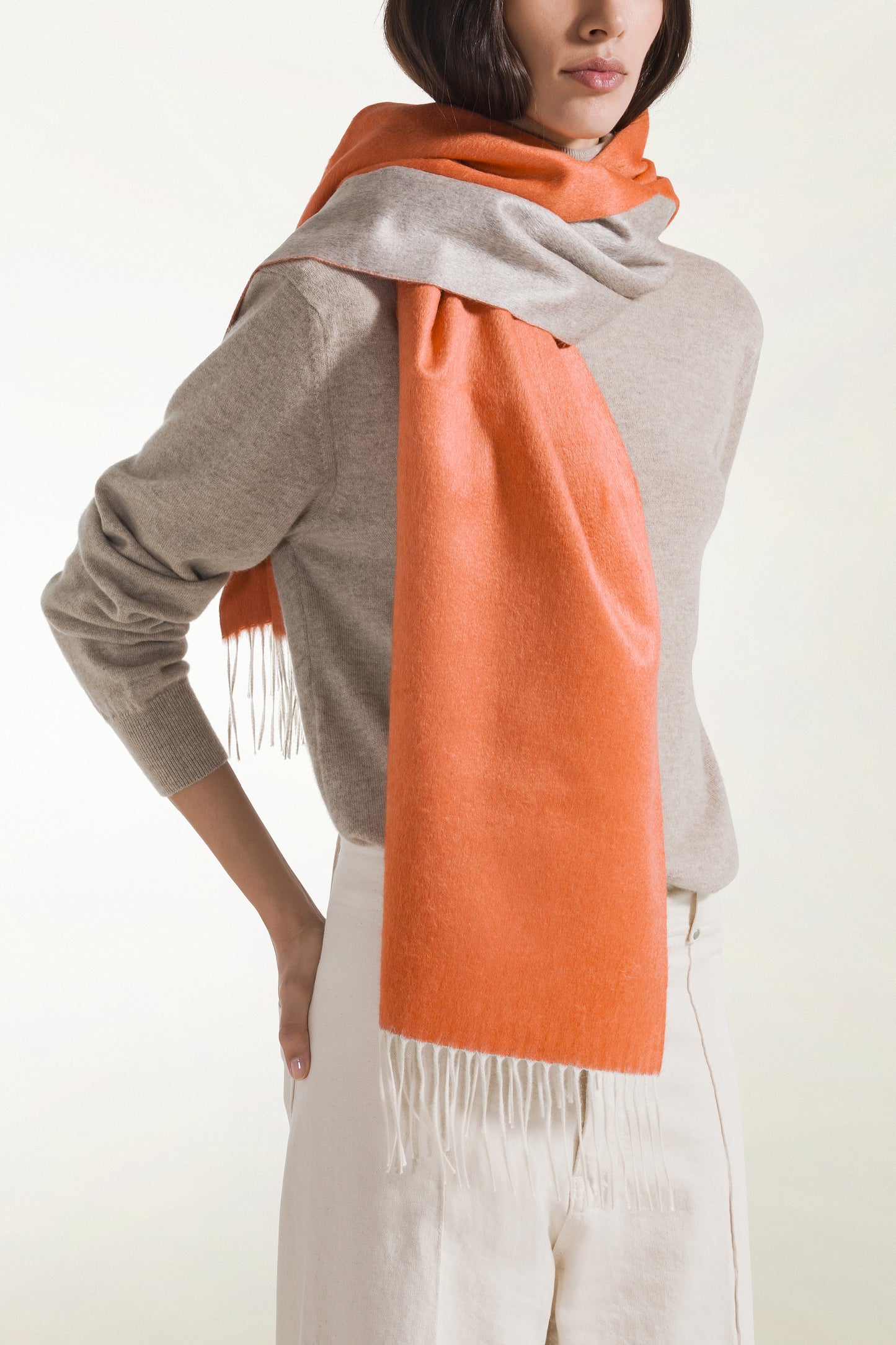 Stola double Seta e Cashmere