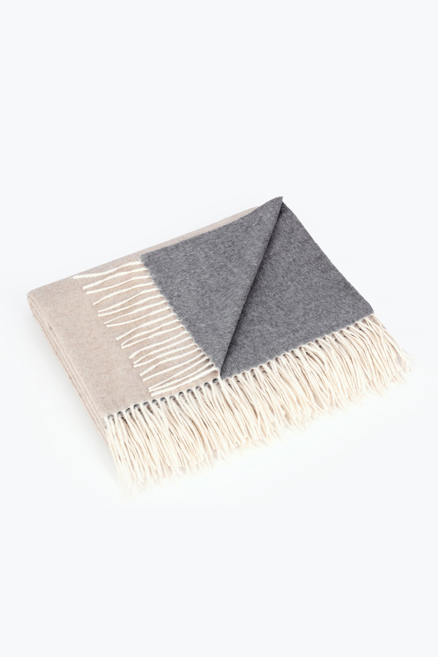 BEIGE AND GRAY MIRROR PLAID