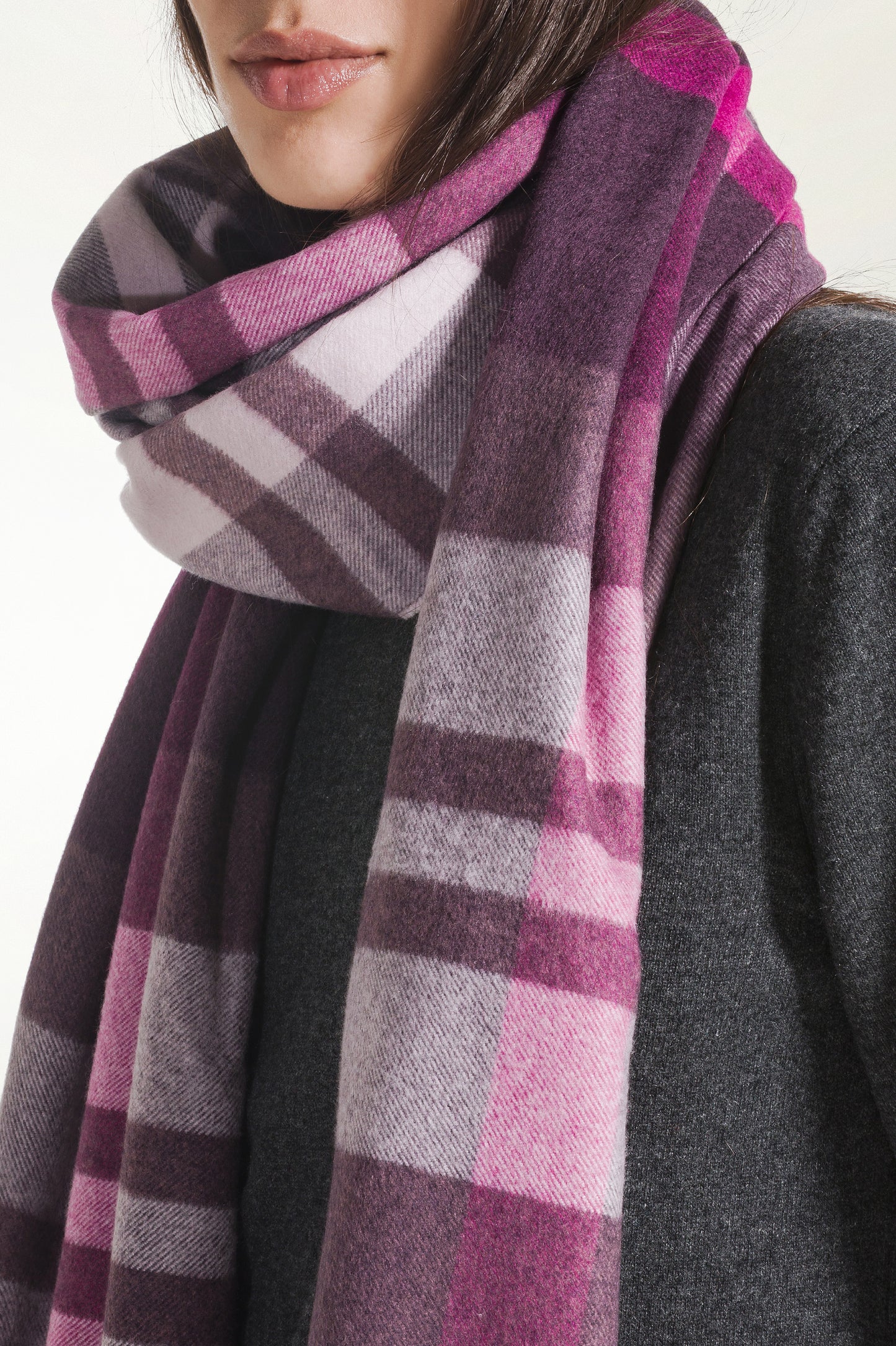 Silk and Cashmere Tartan Scarf