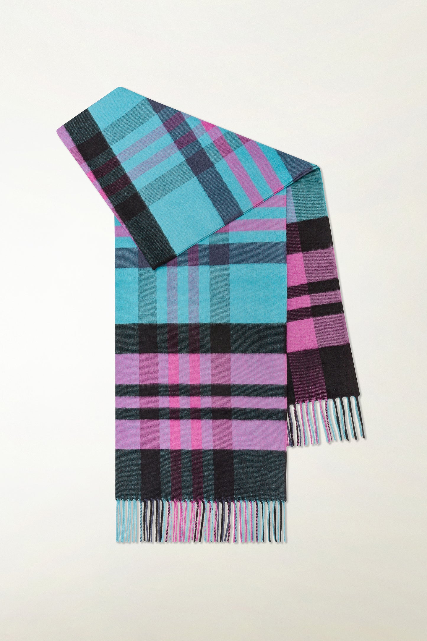Silk and Cashmere Tartan Scarf