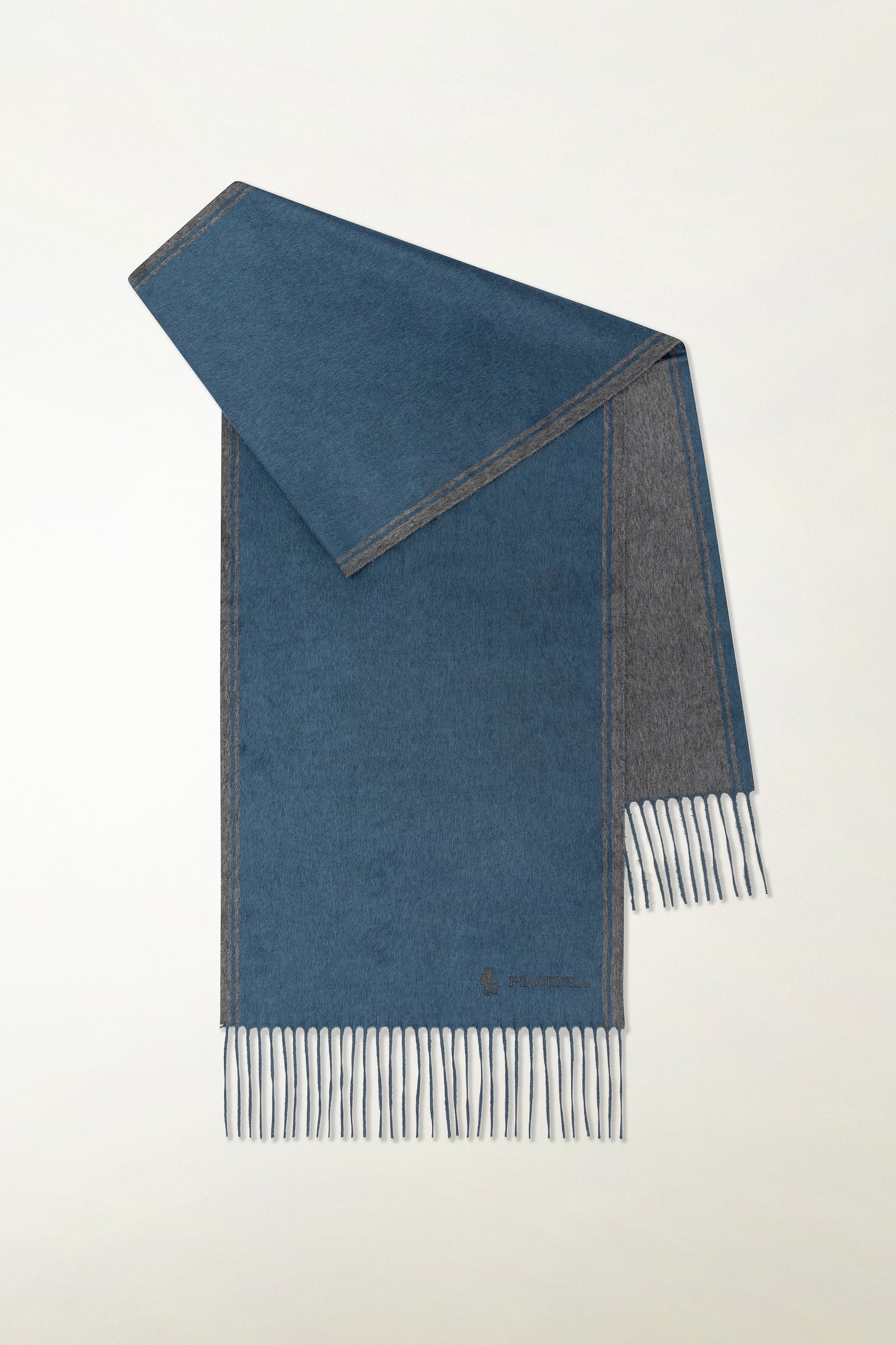 Sciarpa double Seta e Cashmere con ricamo