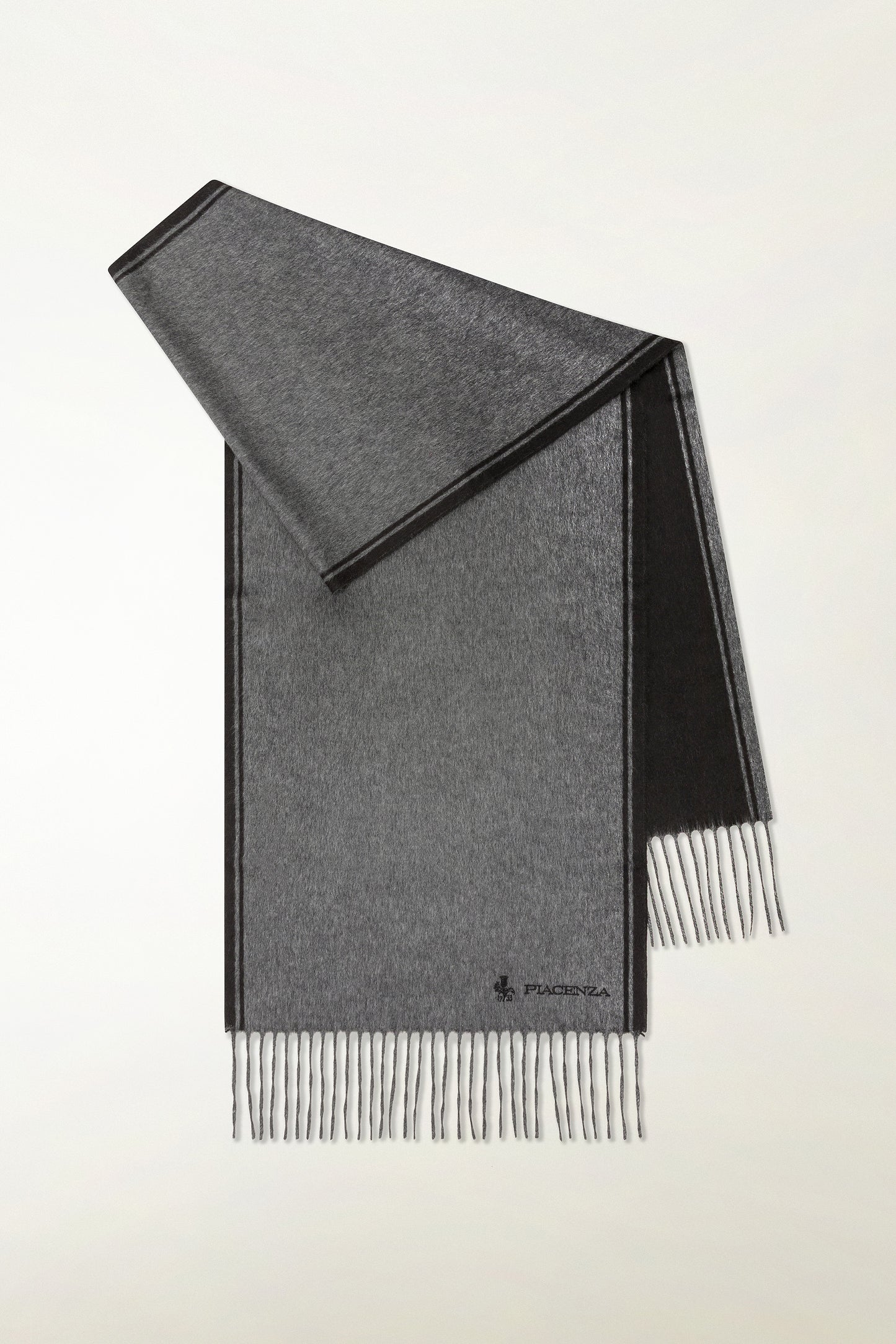 Sciarpa double Seta e Cashmere con ricamo
