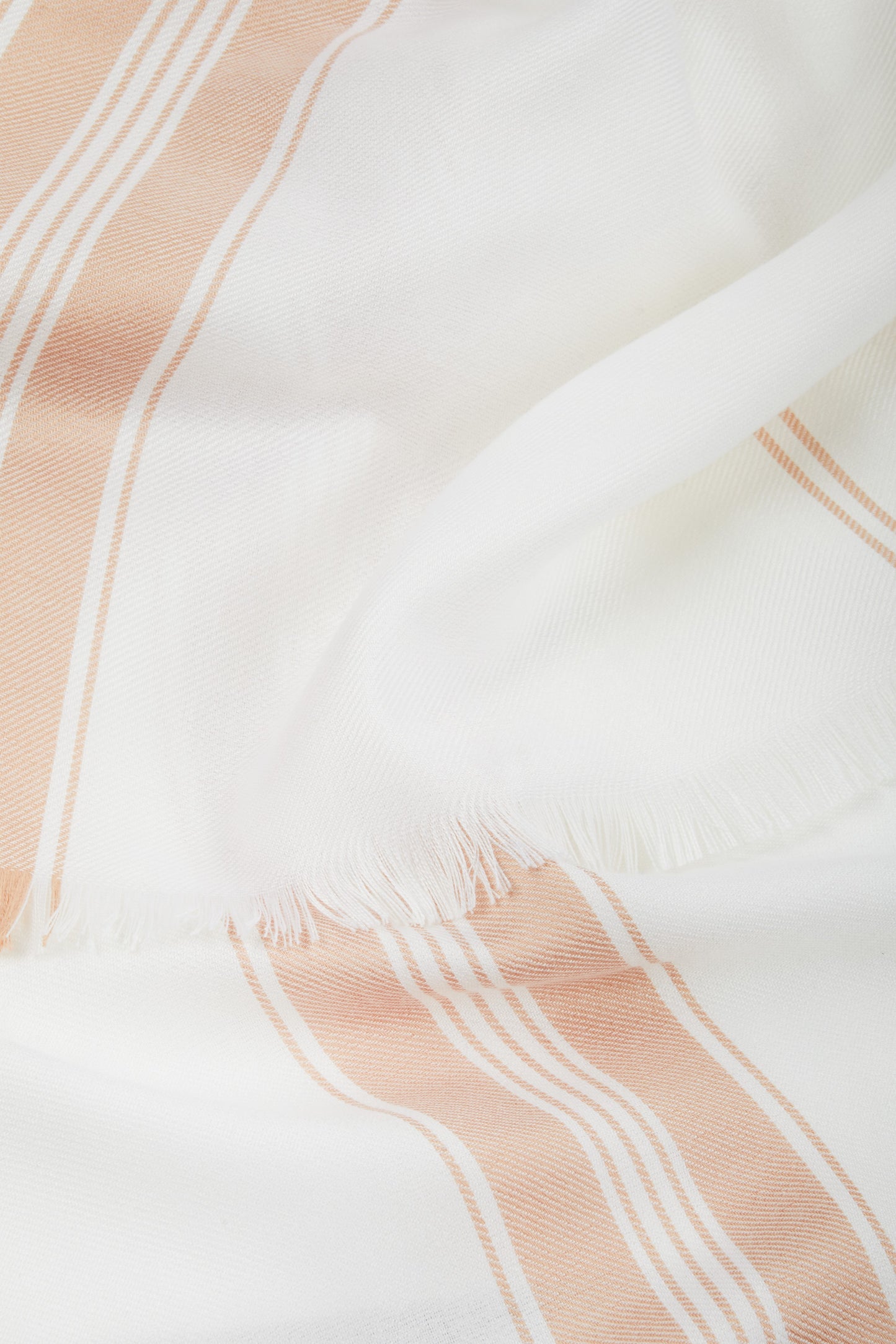 Plaza stole white pink line