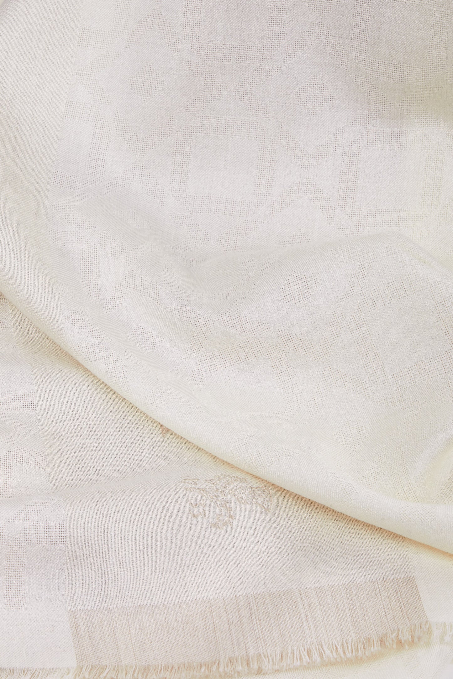 White Vicario stole with logo