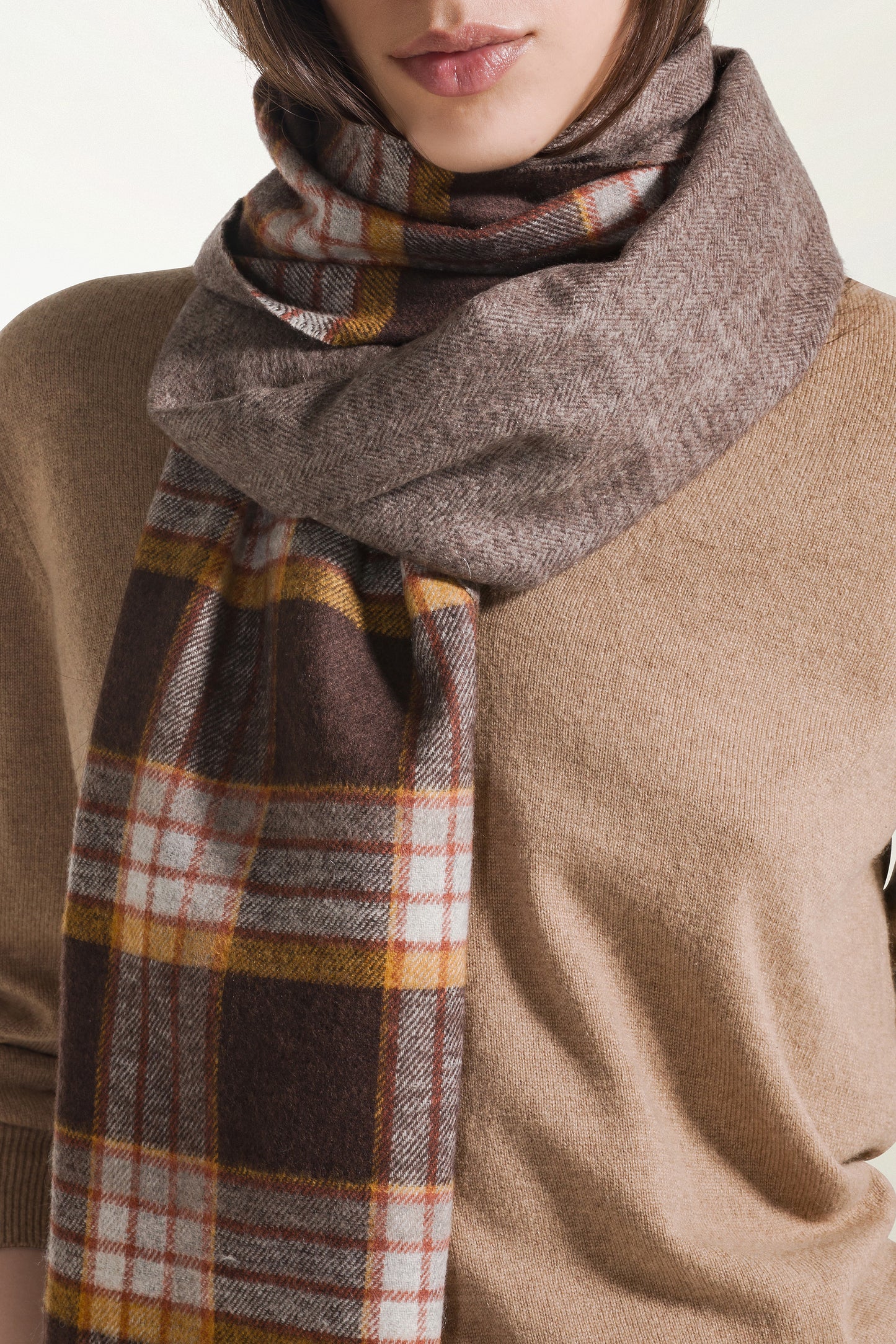 Sciarpa double Seta e Cashmere