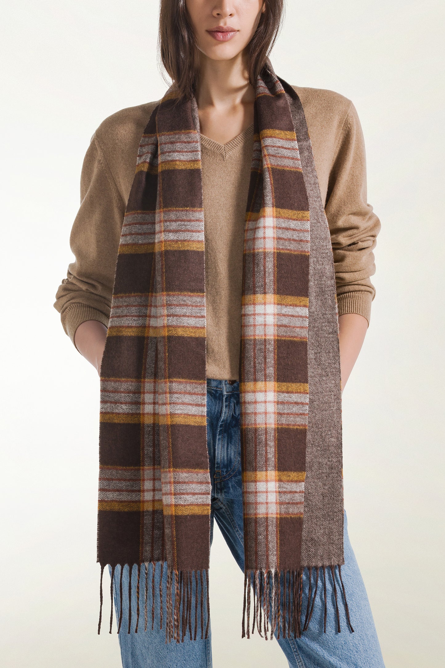 Sciarpa double Seta e Cashmere