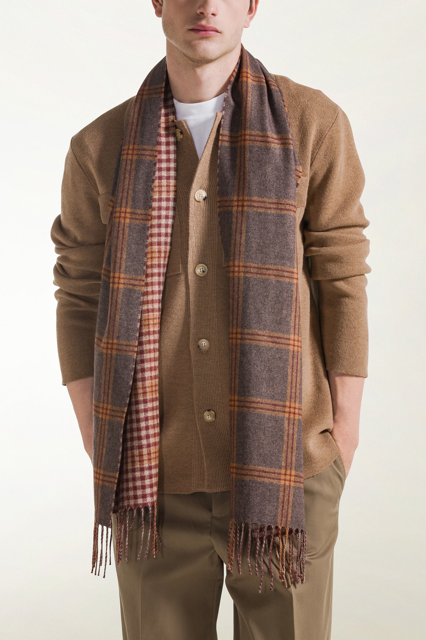 Sciarpa double Seta e Cashmere