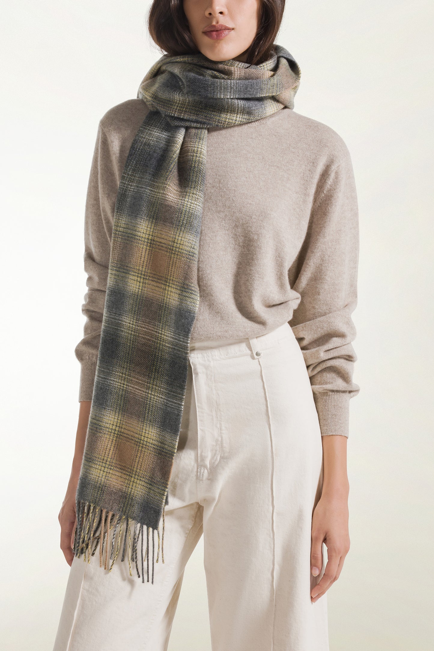 Cashmere tartan scarf