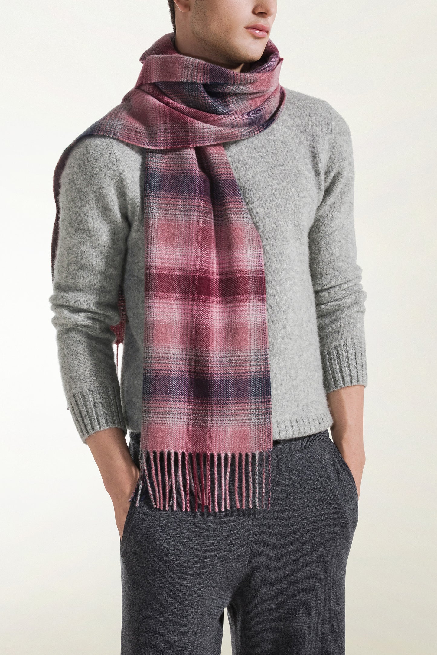 Cashmere tartan scarf