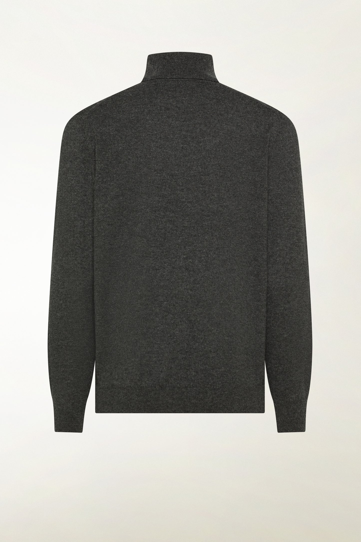 Anthracite-colored cashmere turtleneck