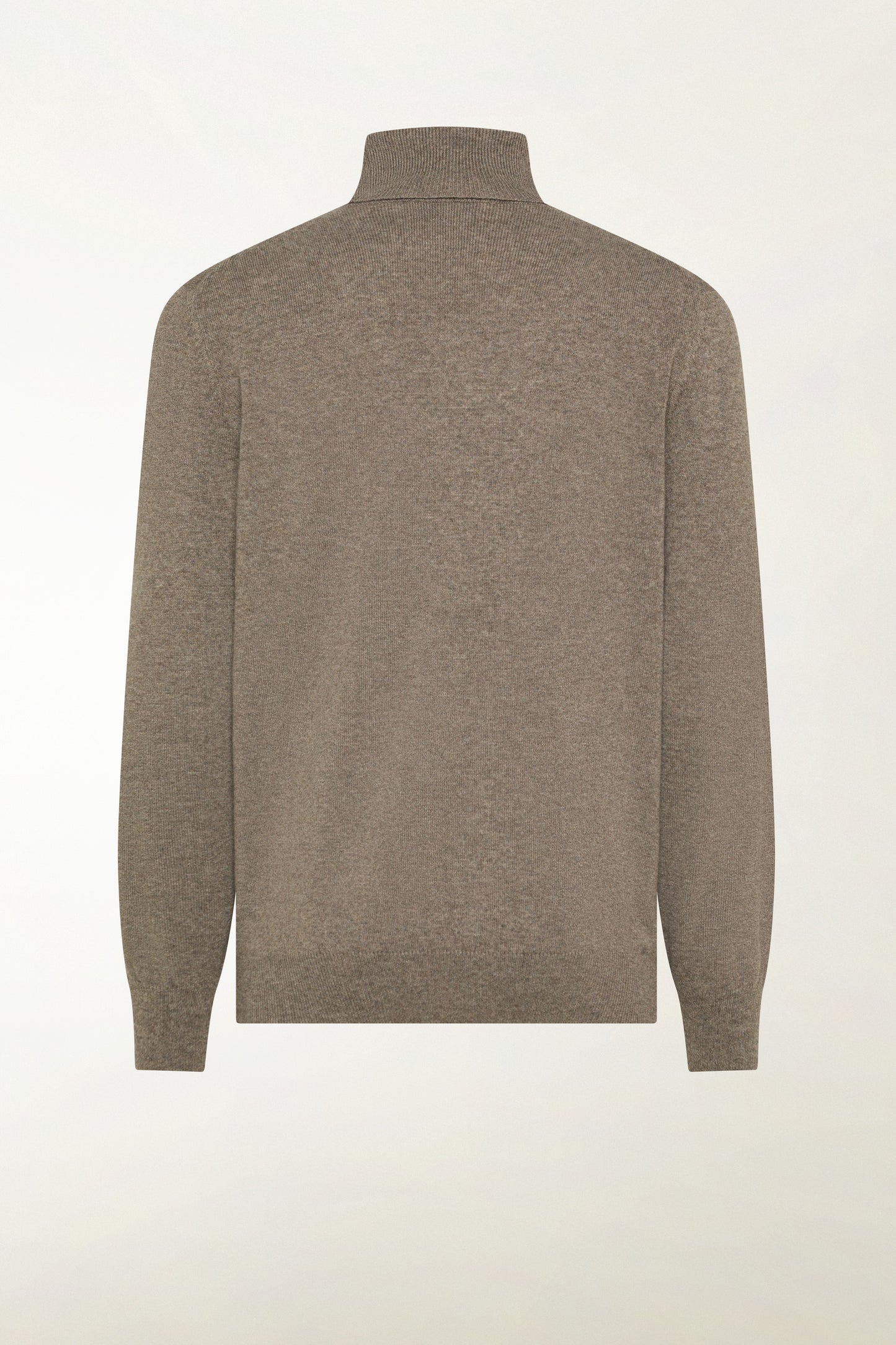 Hazelnut-colored cashmere turtleneck